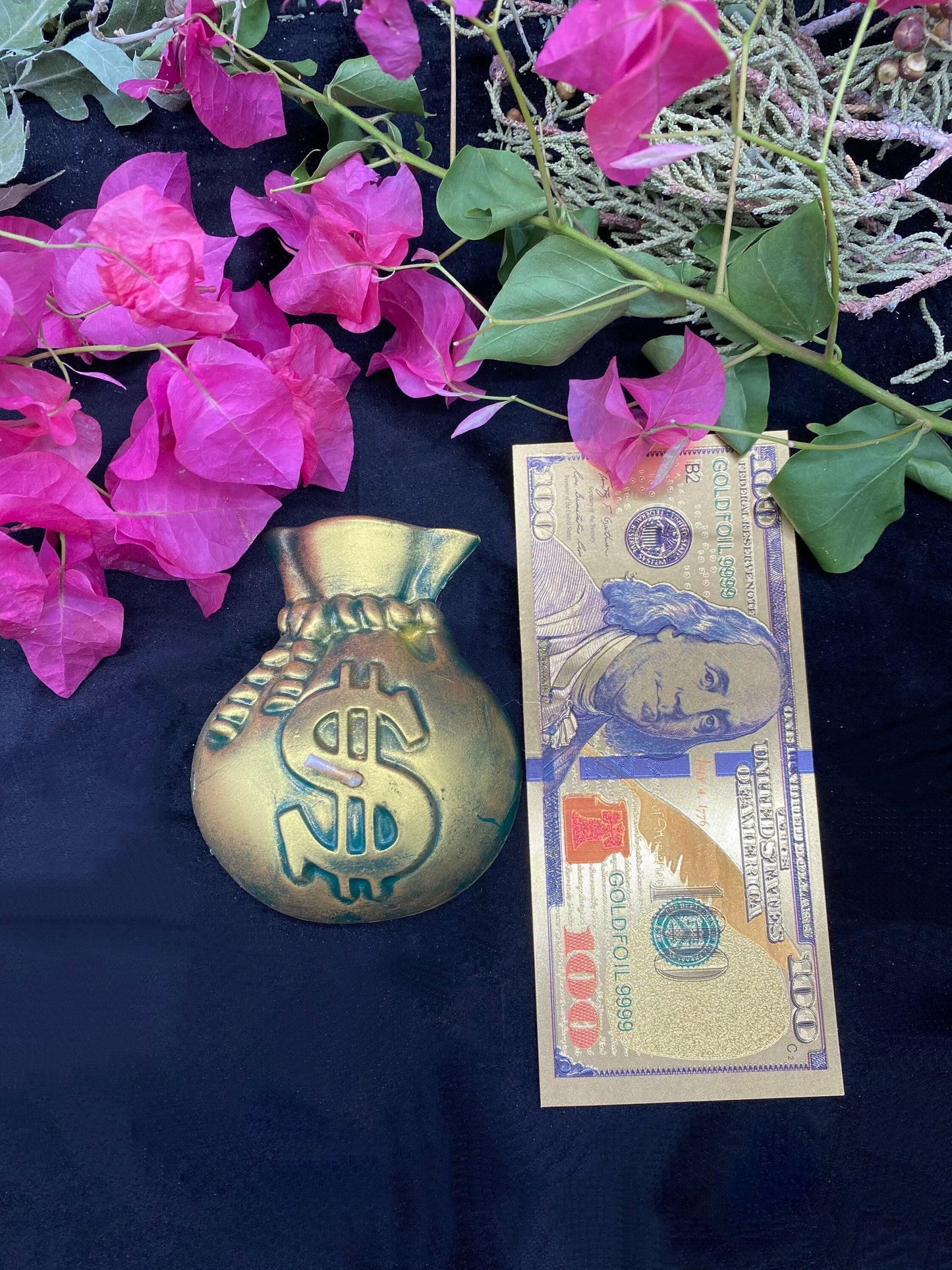 Money Bag Candle + Prosperity + Wealth