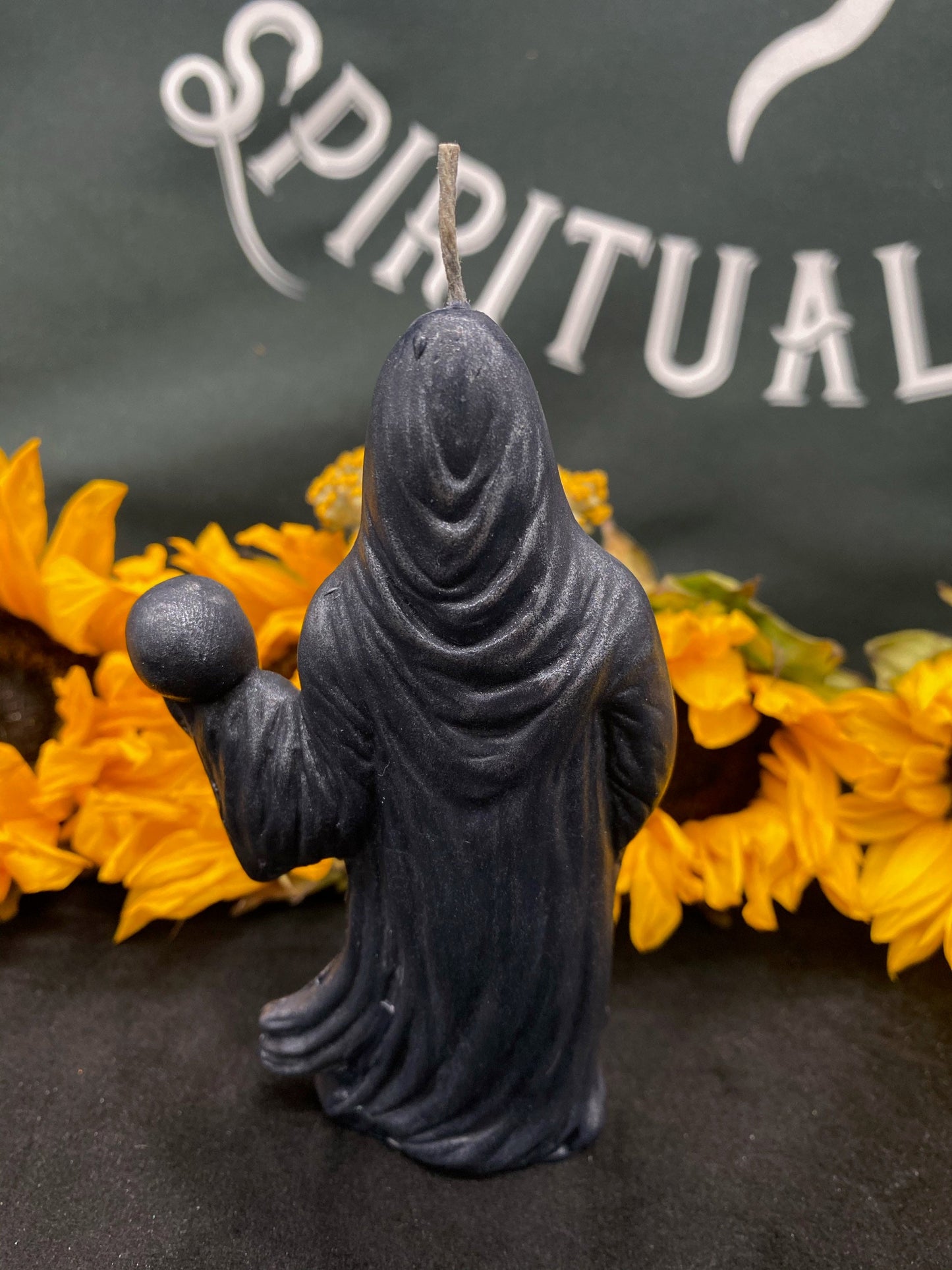 Grim Reaper Candle + Destroy Your Enemies + Santa Muerte Negra