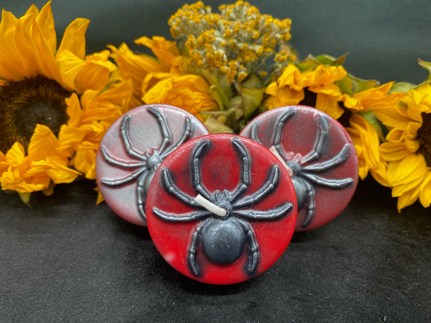 Spider Tealight Candles + Gift Box + Santa Muerte + Samhain + Halloween