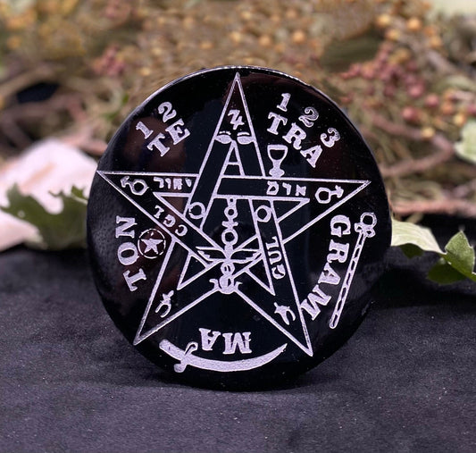 Stone Tetragrammaton Altar Tile + Ritually Cleansed & Charged + Ceremonial Magick + Sorcery + Necromancy