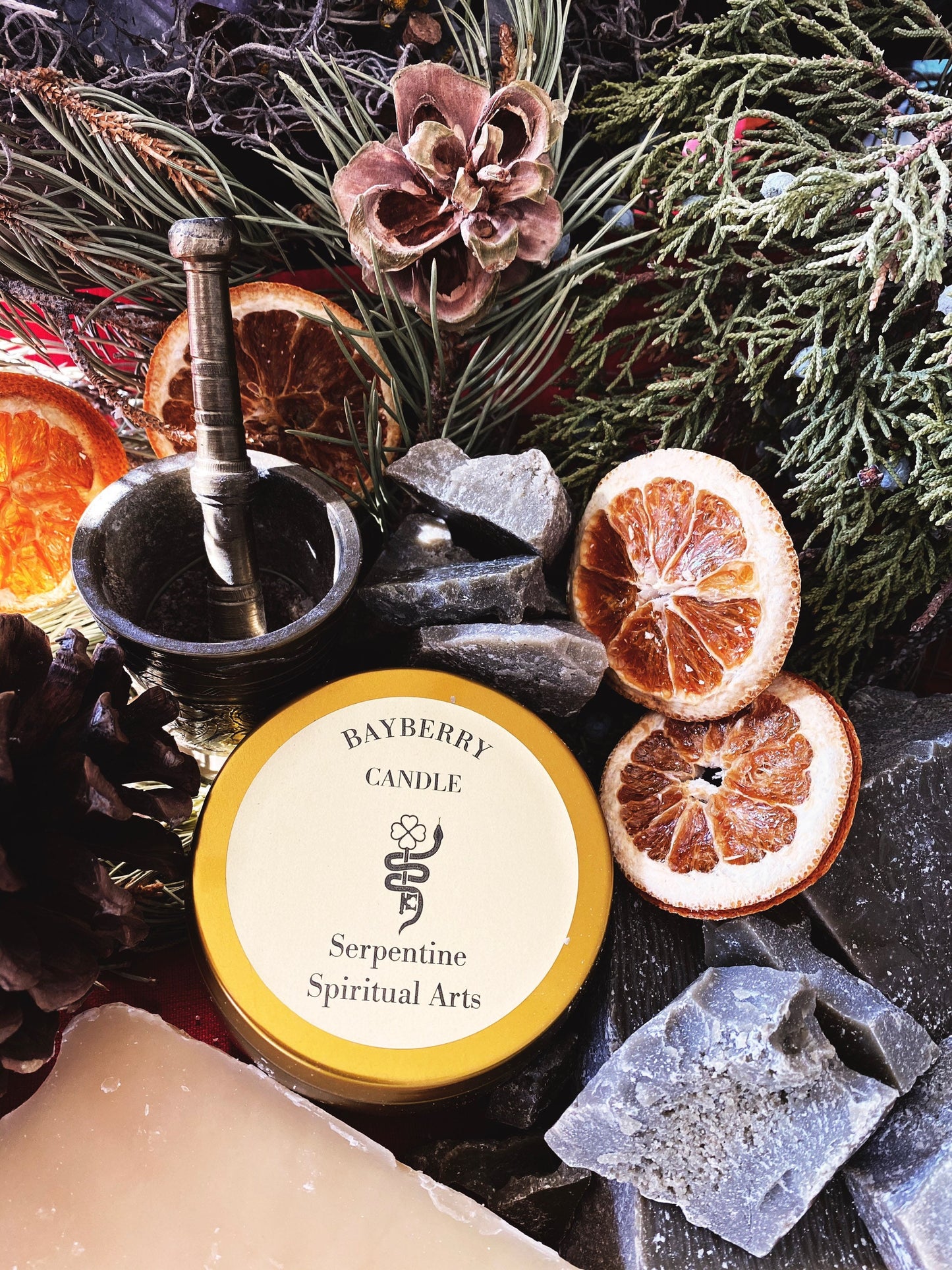 Bayberry Candle + Home Blessing + Prosperity + Luck + Reiki Charged + Naturally Scented + Soft Aroma