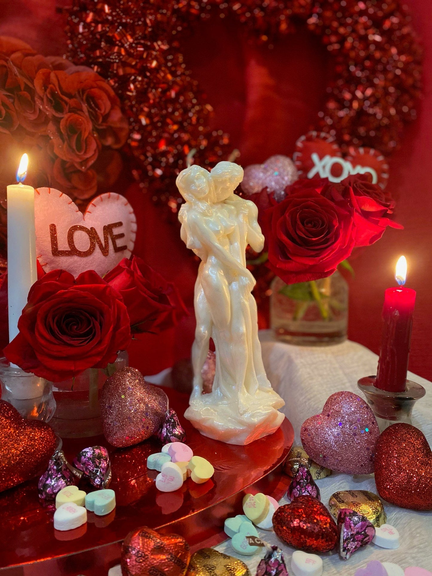 Male & Female Lovers Candle + Adam and Eve + Passion + Binding + Marriage + Friendship + Valentine’s Day