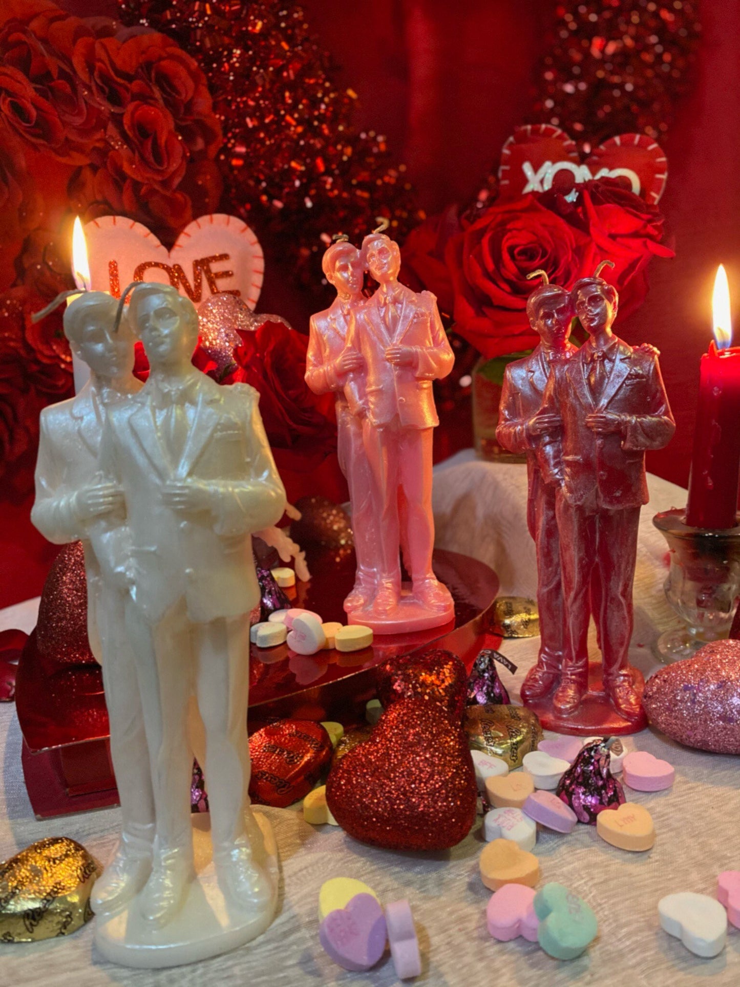 Gay Love Candle + Grooms + Marriage + Husbands + Friendship