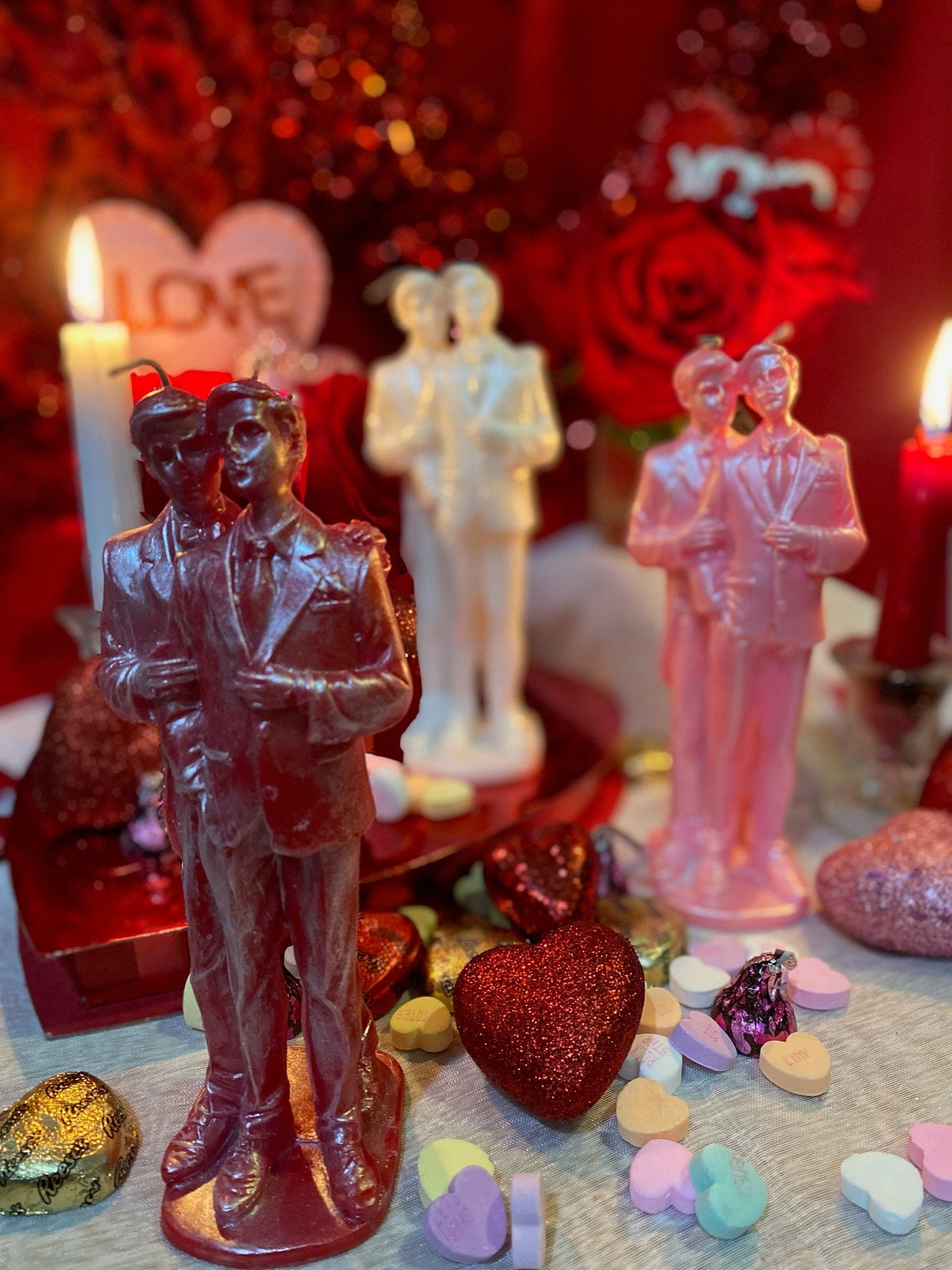 Gay Love Candle + Grooms + Marriage + Husbands + Friendship