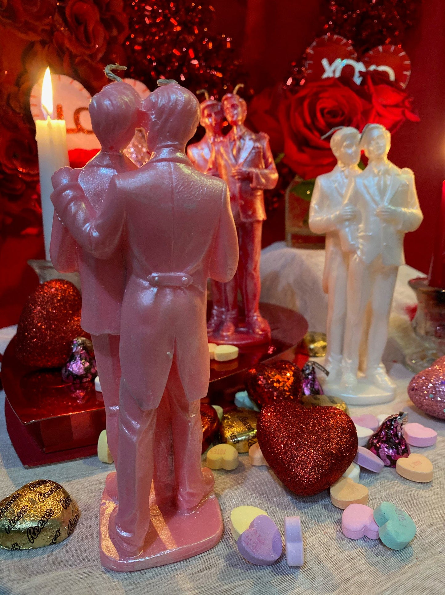 Gay Love Candle + Grooms + Marriage + Husbands + Friendship
