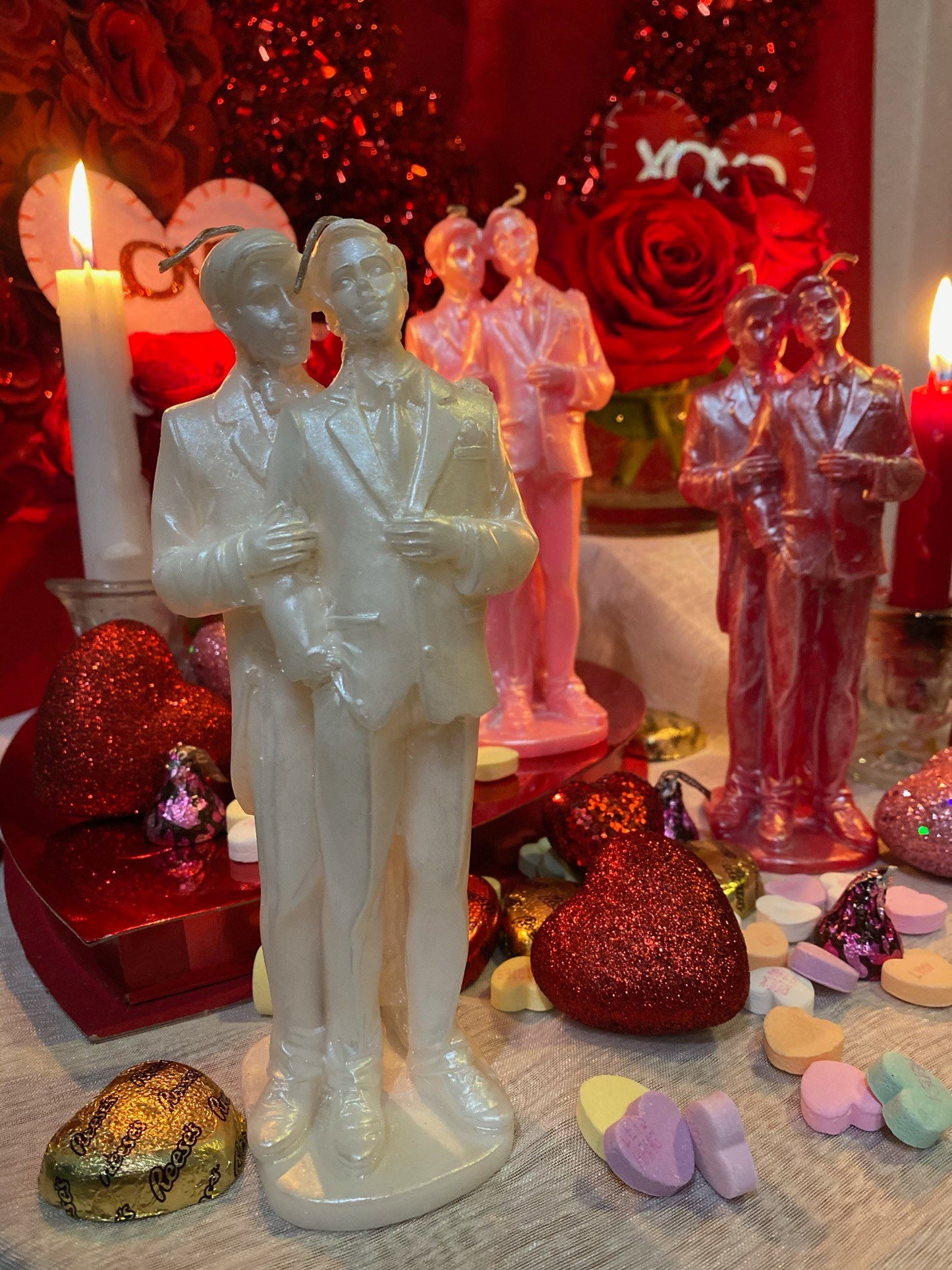 Gay Love Candle + Grooms + Marriage + Husbands + Friendship