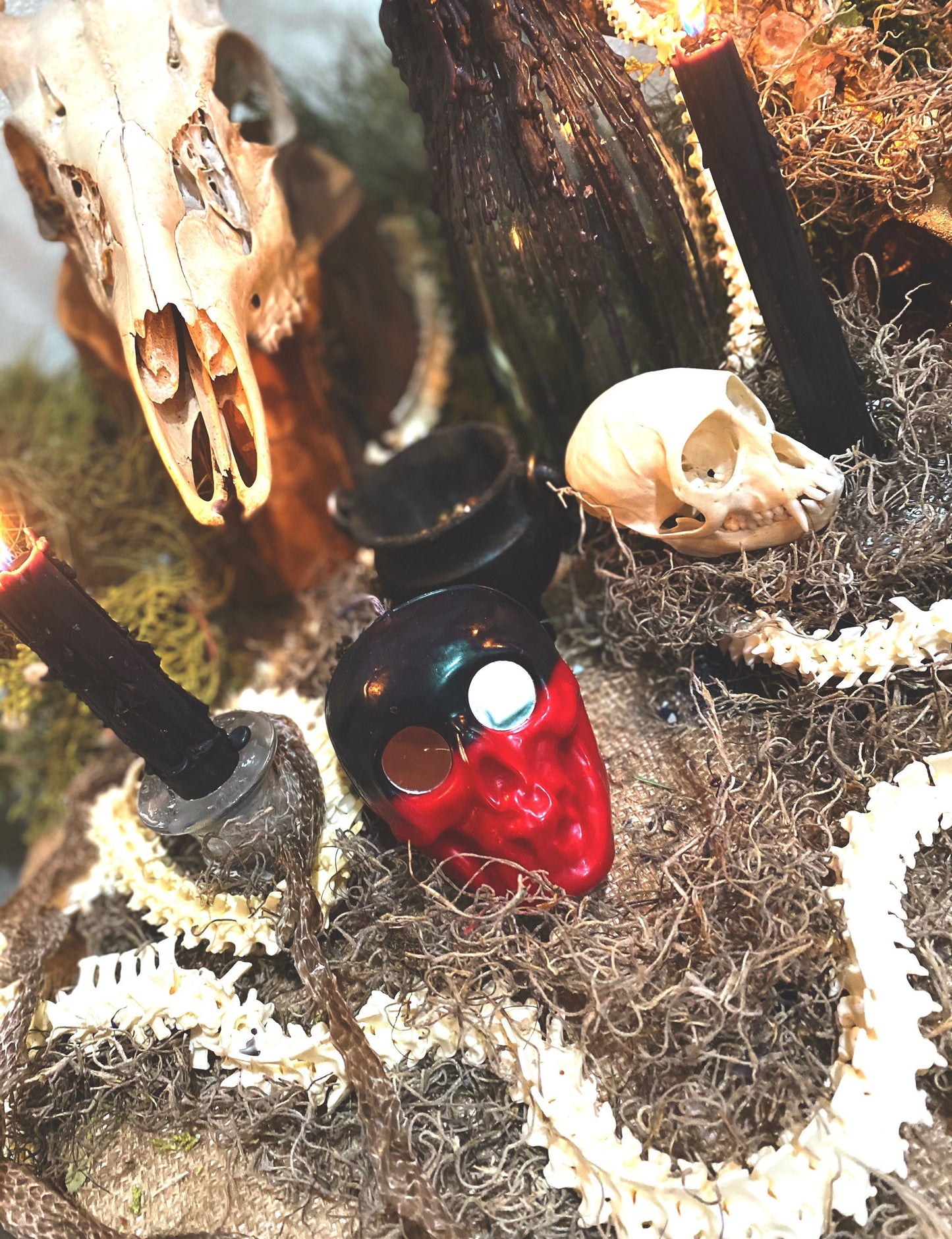 Reversing Skull Candle with Mirror Eyes + Revealing + Mirror Work
