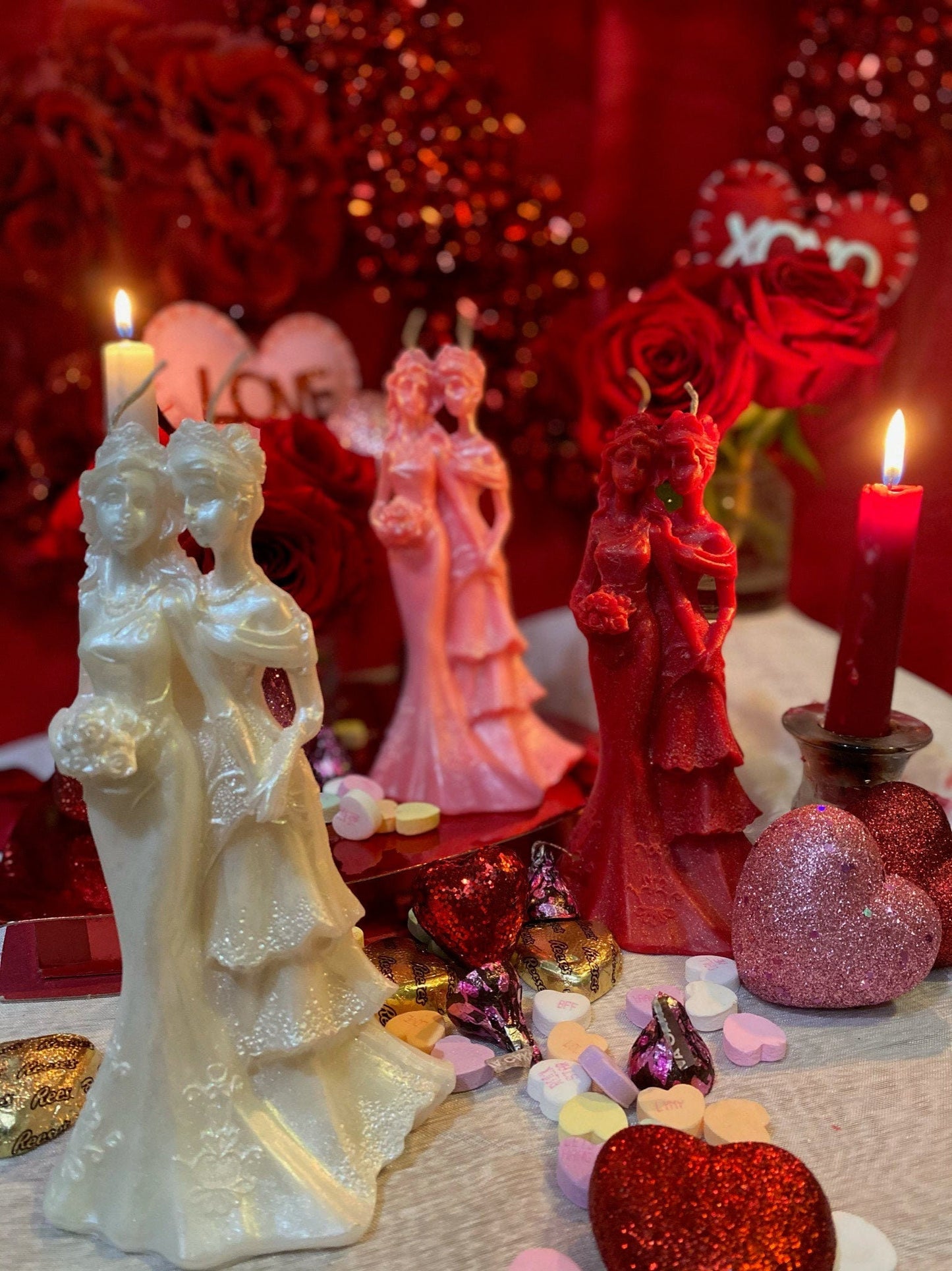 Lesbian Love Candle + Wives + Marriage + Brides + Friendship