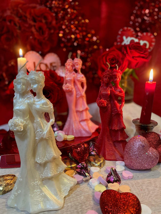 Lesbian Love Candle + Wives + Marriage + Brides + Friendship