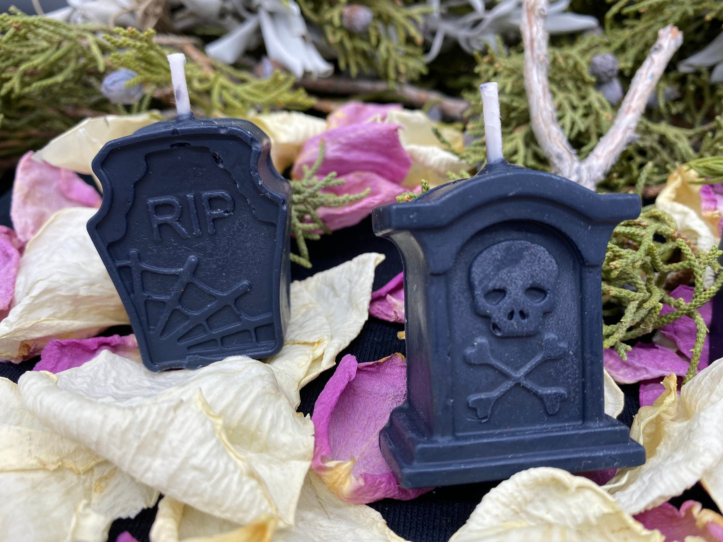 Four Tombstone Candles + Gift Box