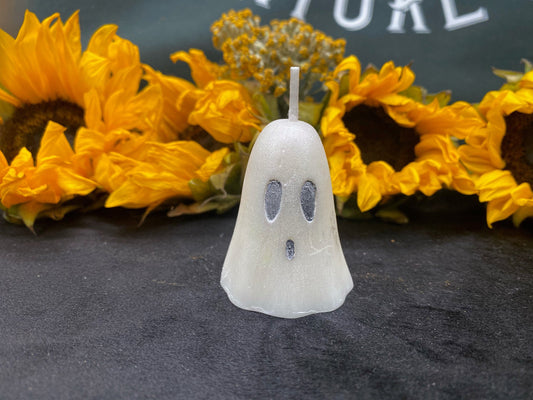 Three Ghost Candles + Haint + Spook + Samhain + Halloween