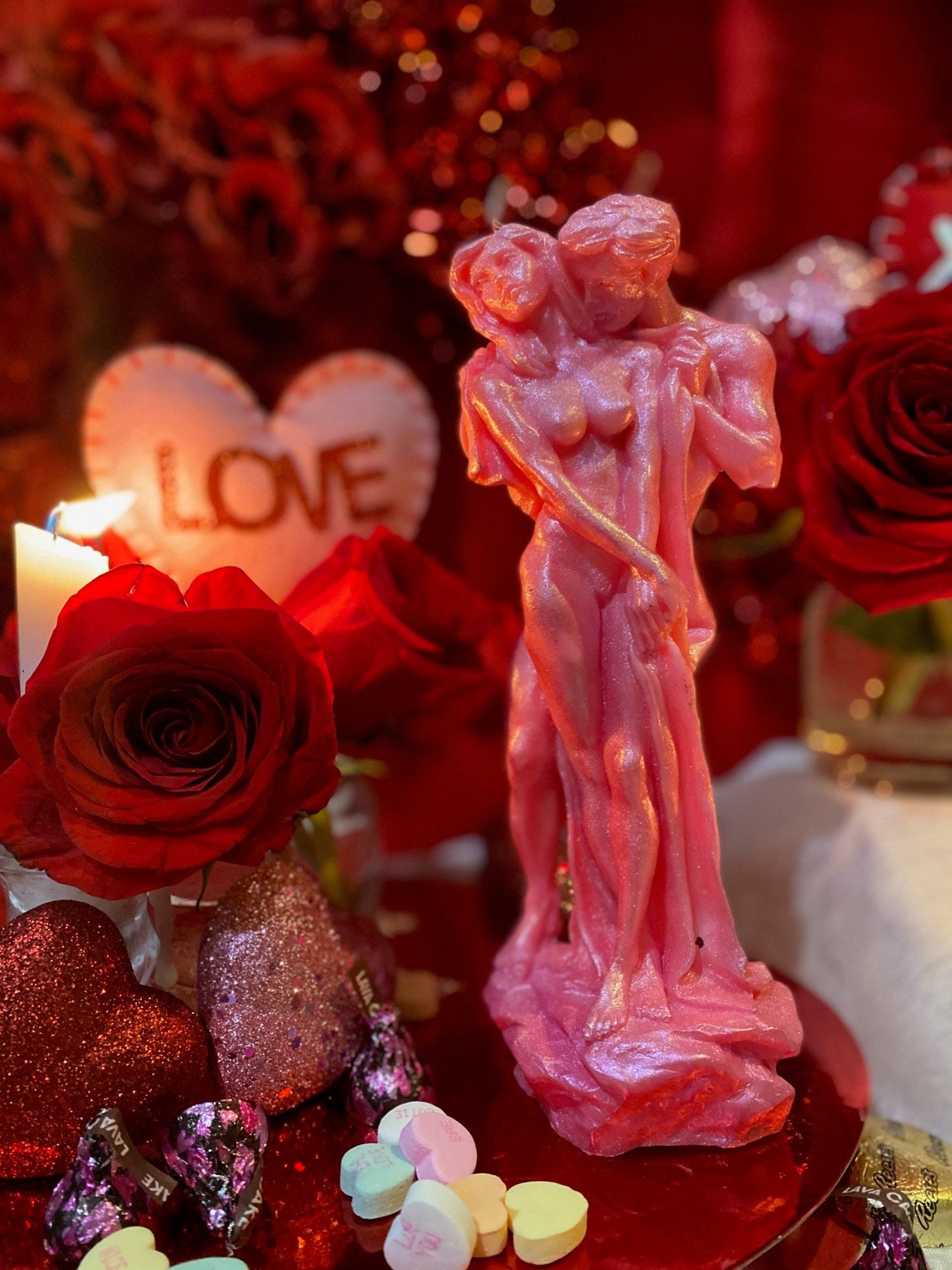 Male & Female Lovers Candle + Adam and Eve + Passion + Binding + Marriage + Friendship + Valentine’s Day