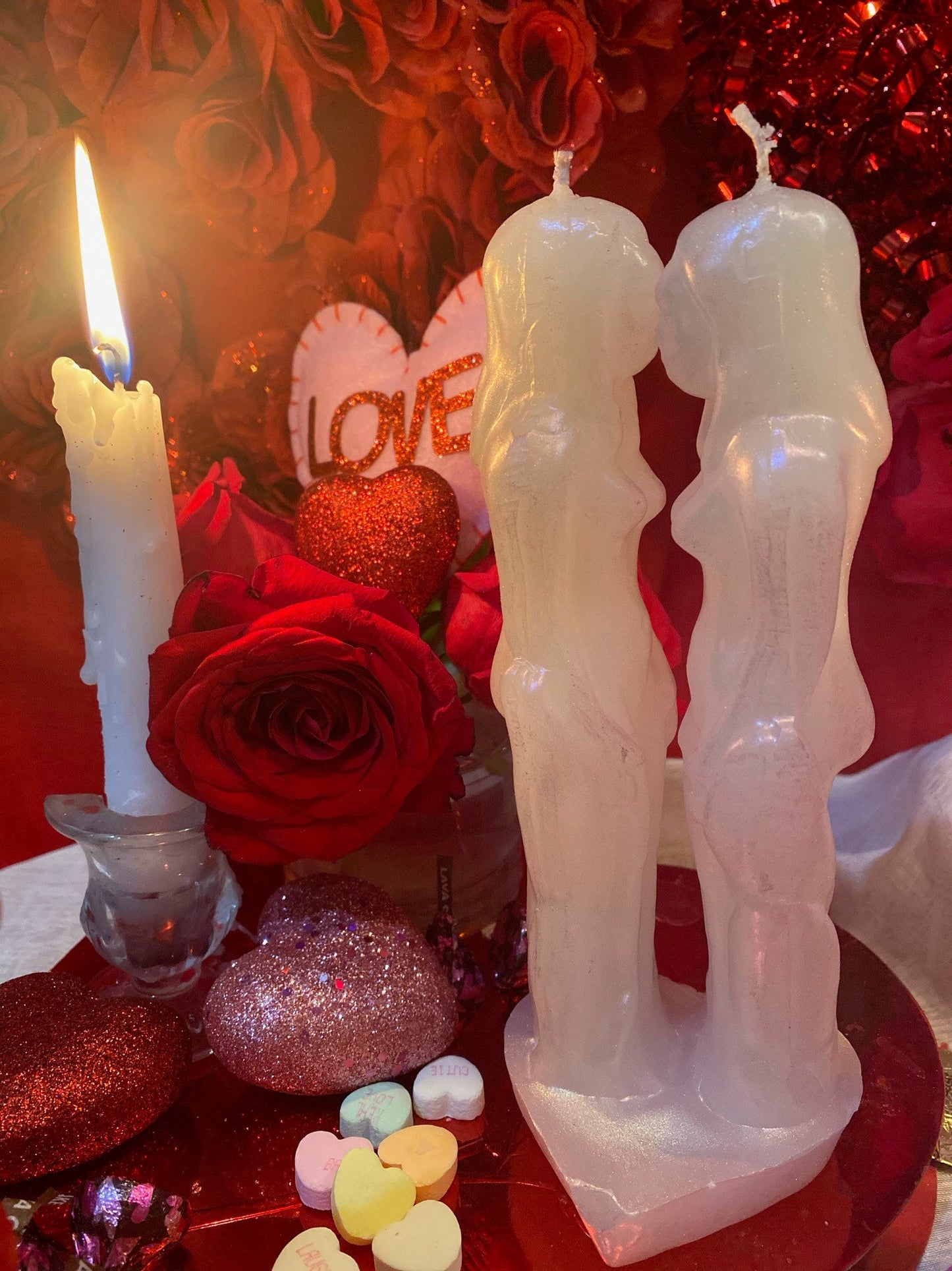 Lesbian Lovers Candle + Passion + Binding + Wives + Marriage + Brides + Female Friendship
