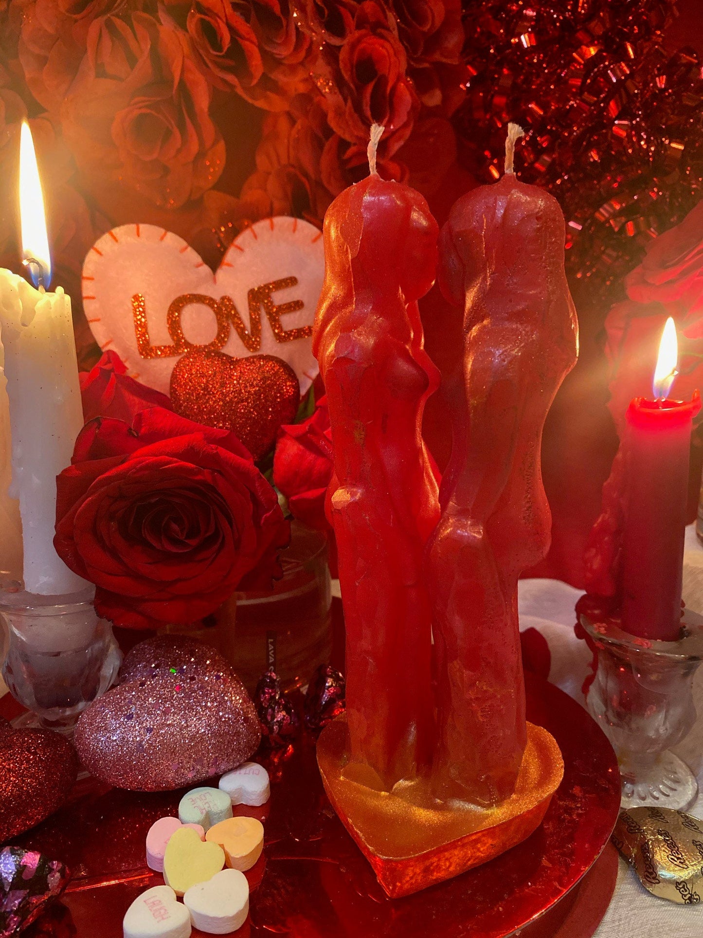 Lesbian Lovers Candle + Passion + Binding + Wives + Marriage + Brides + Female Friendship