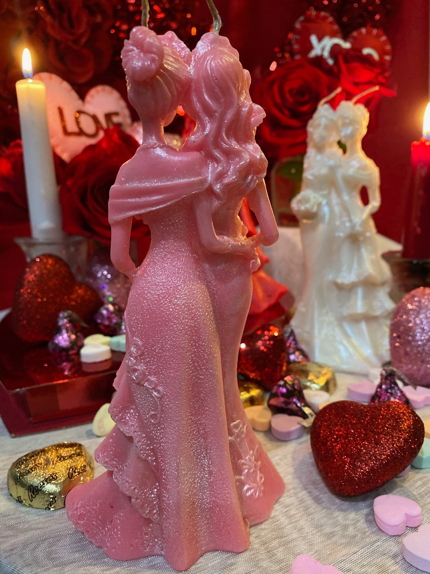 Lesbian Love Candle + Wives + Marriage + Brides + Friendship