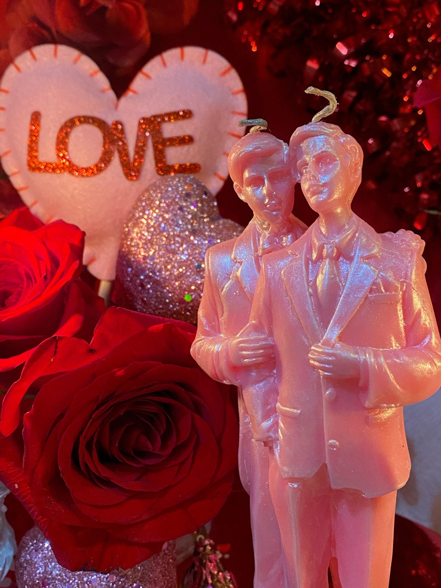 Gay Love Candle + Grooms + Marriage + Husbands + Friendship
