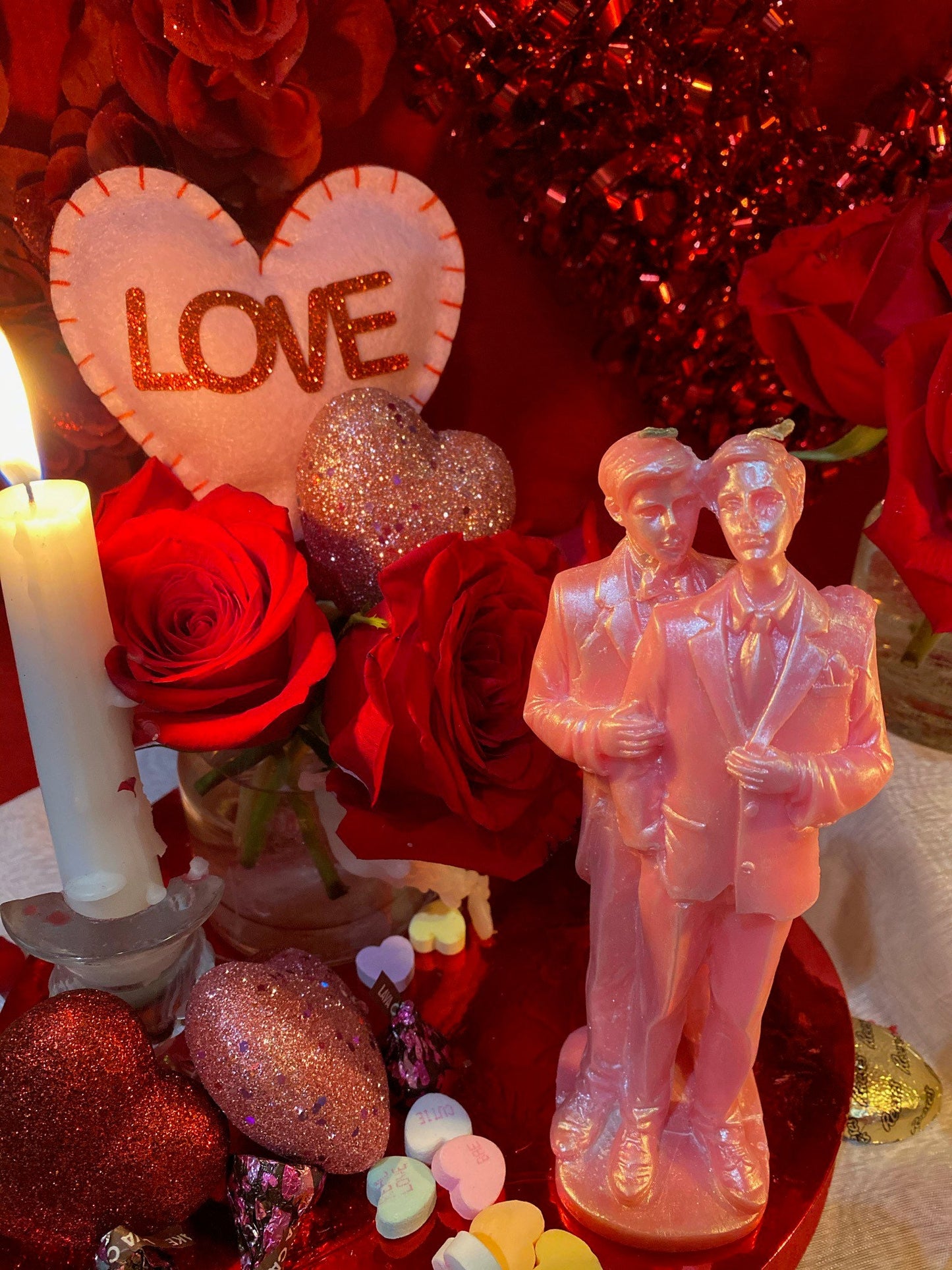 Gay Love Candle + Grooms + Marriage + Husbands + Friendship