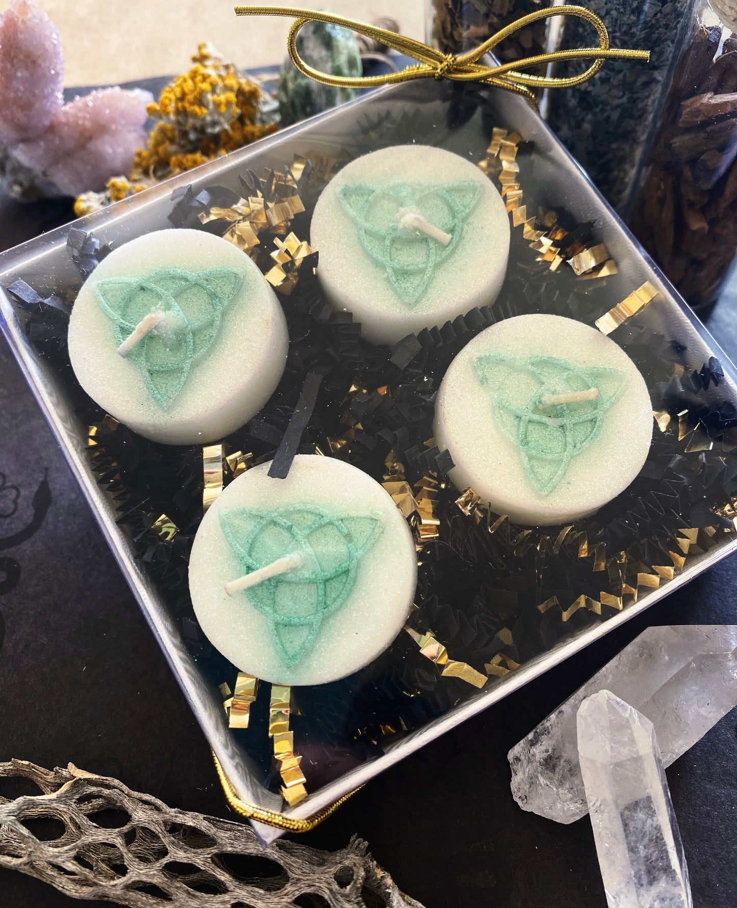 Triquetra Tealight Candles in Gift Box