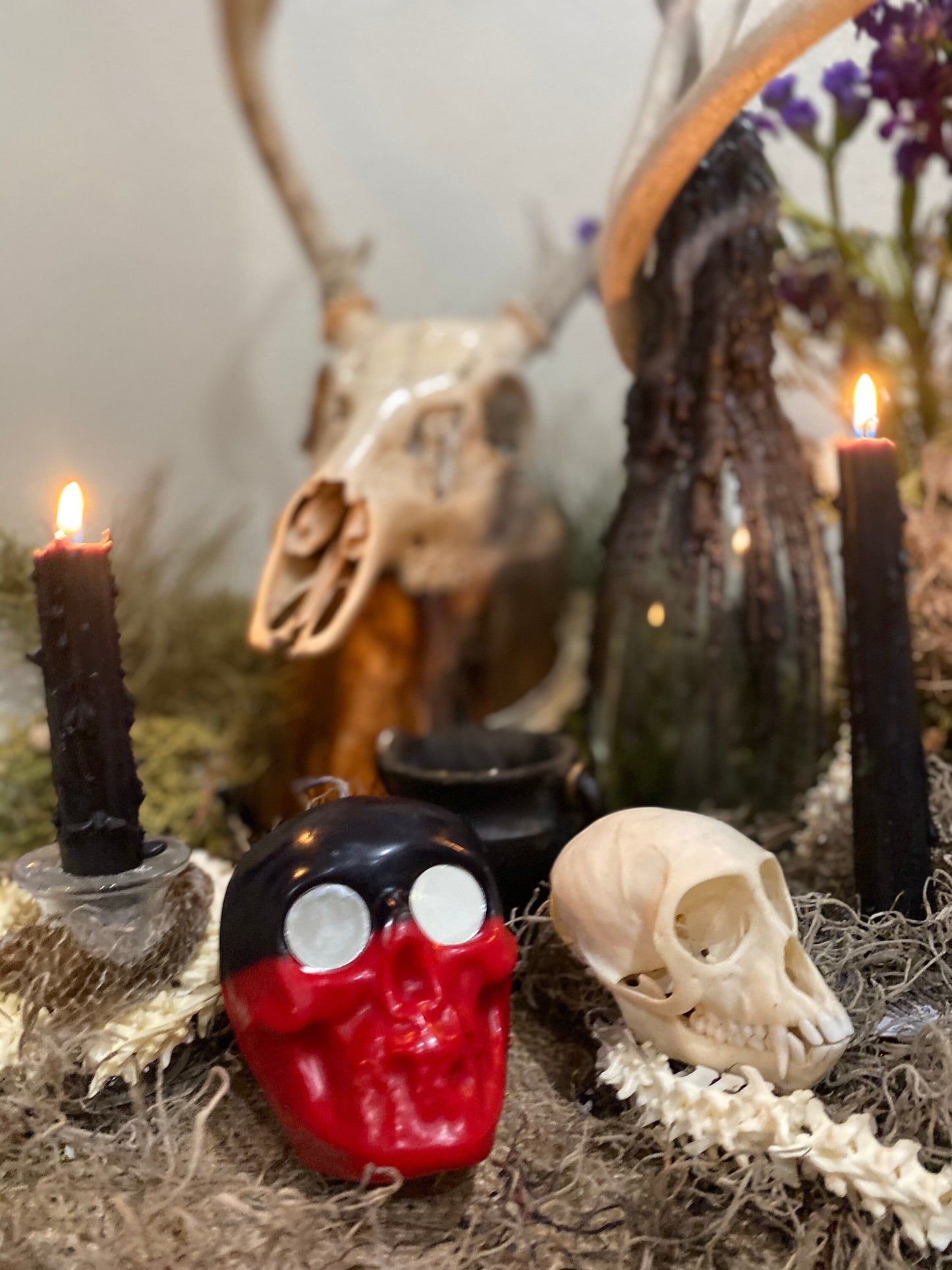 Reversing Skull Candle with Mirror Eyes + Revealing + Mirror Work