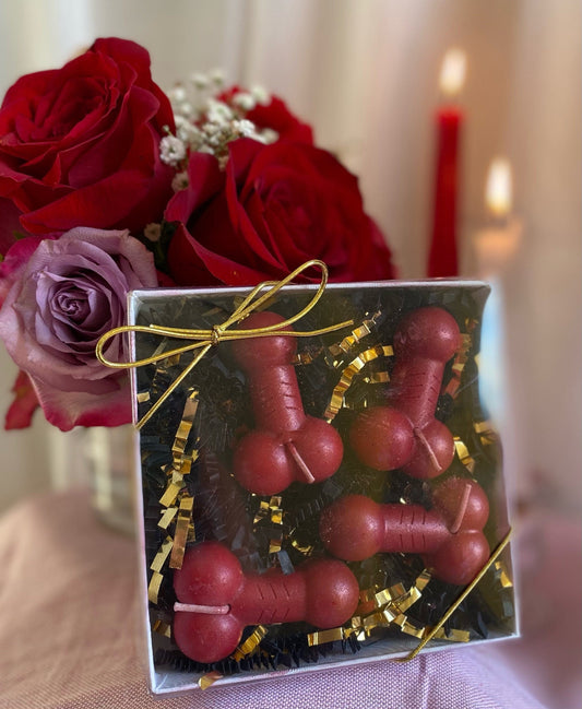Penis Tealight Candles in Gift Box + Love + Passion + Genital Health