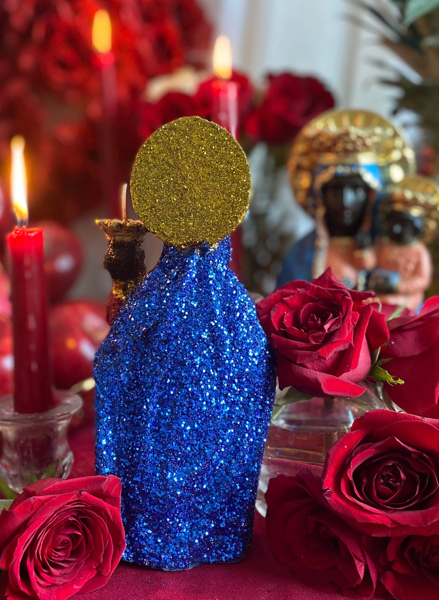 Ezili Danto + Erzulie Dantor Figure Candle + 24K Gold + Protection + Justice + Lesbians + Transgender + Mother + Cleansed & Fixed