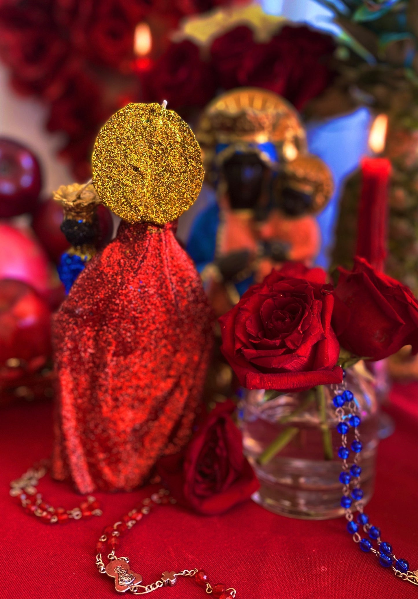 Ezili Danto + Erzulie Dantor Figure Candle + 24K Gold + Protection + Justice + Lesbians + Transgender + Mother + Cleansed & Fixed