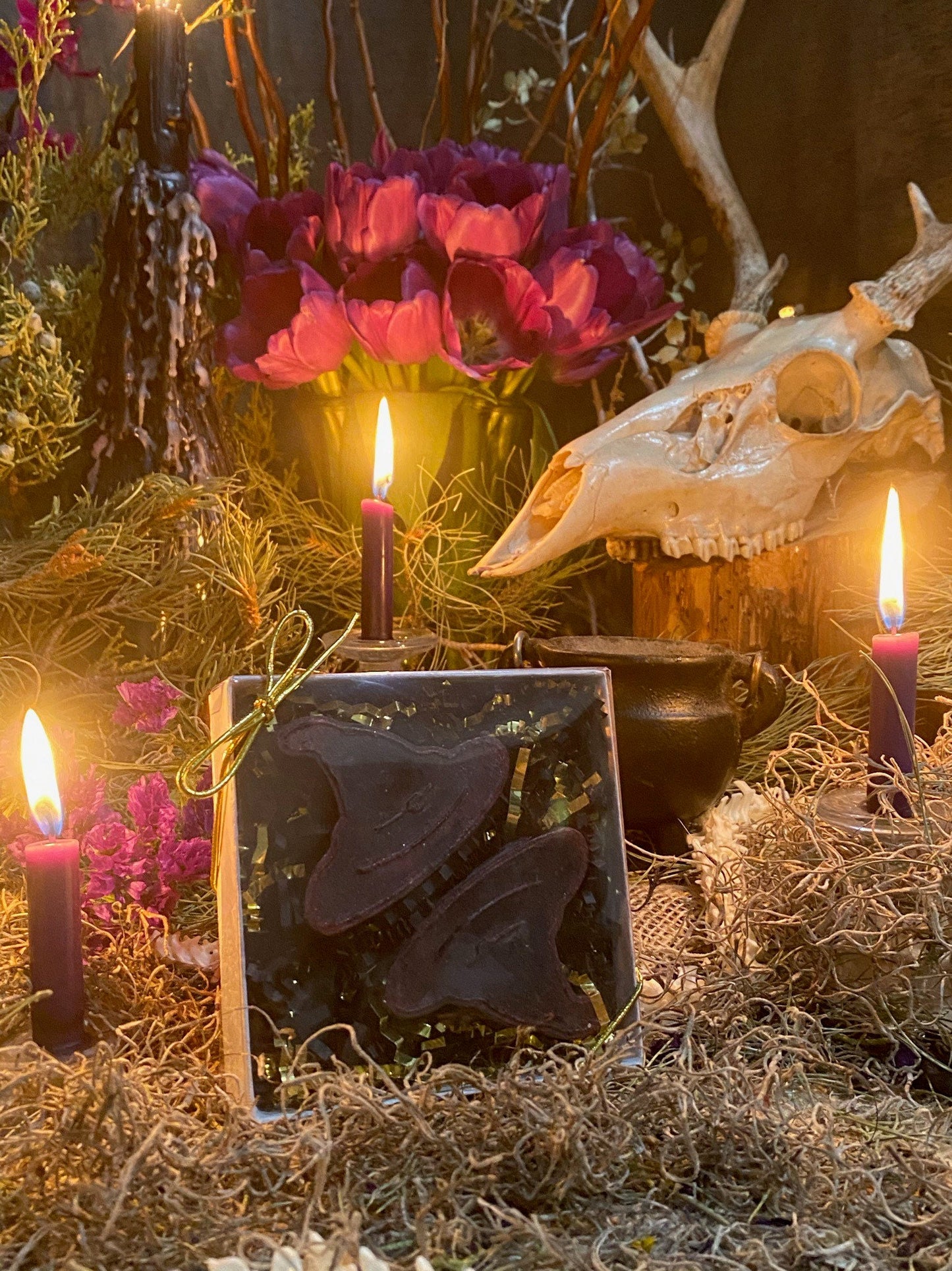 Witch Hat Tealight Candles + Gift Box