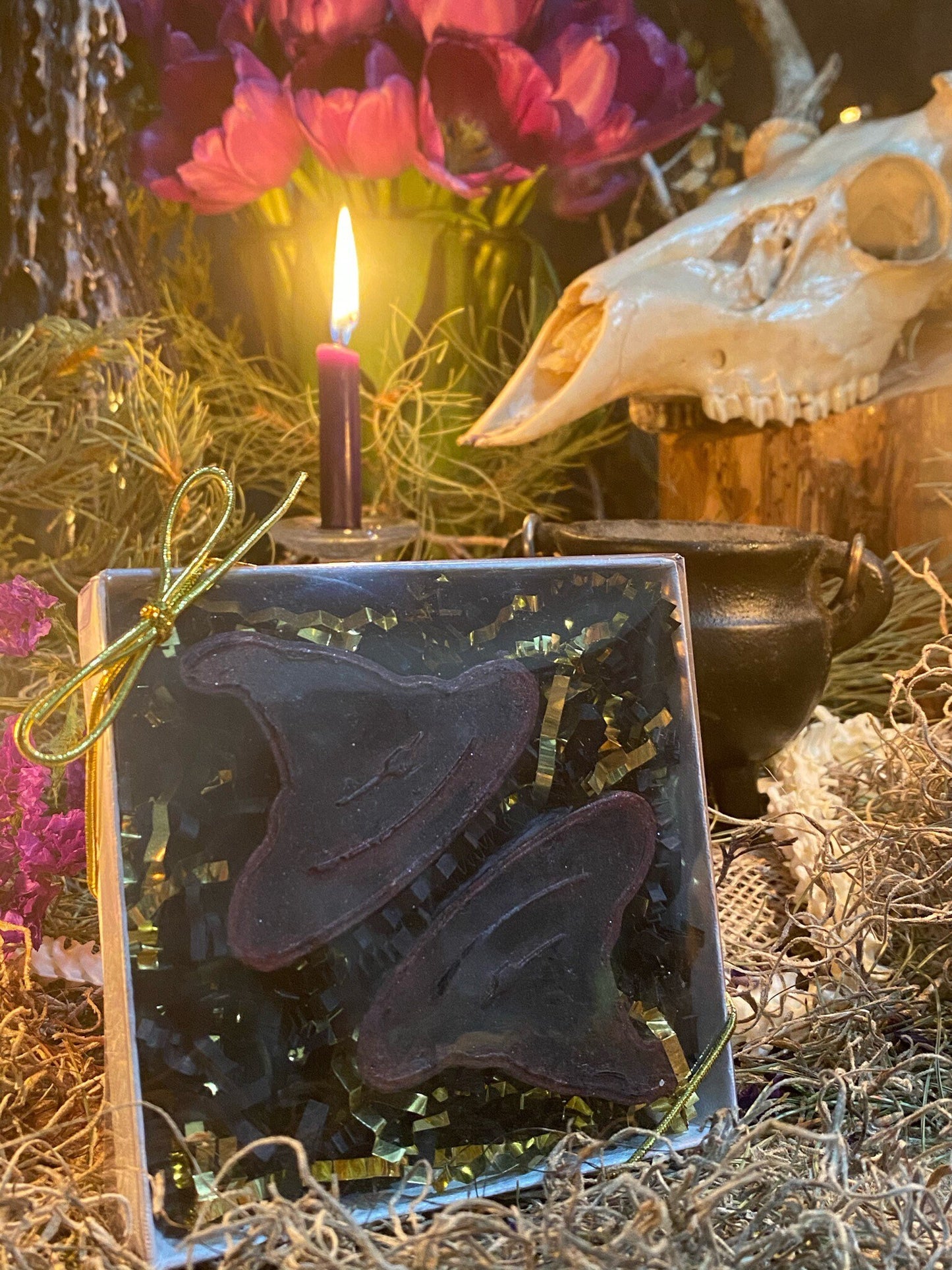 Witch Hat Tealight Candles + Gift Box