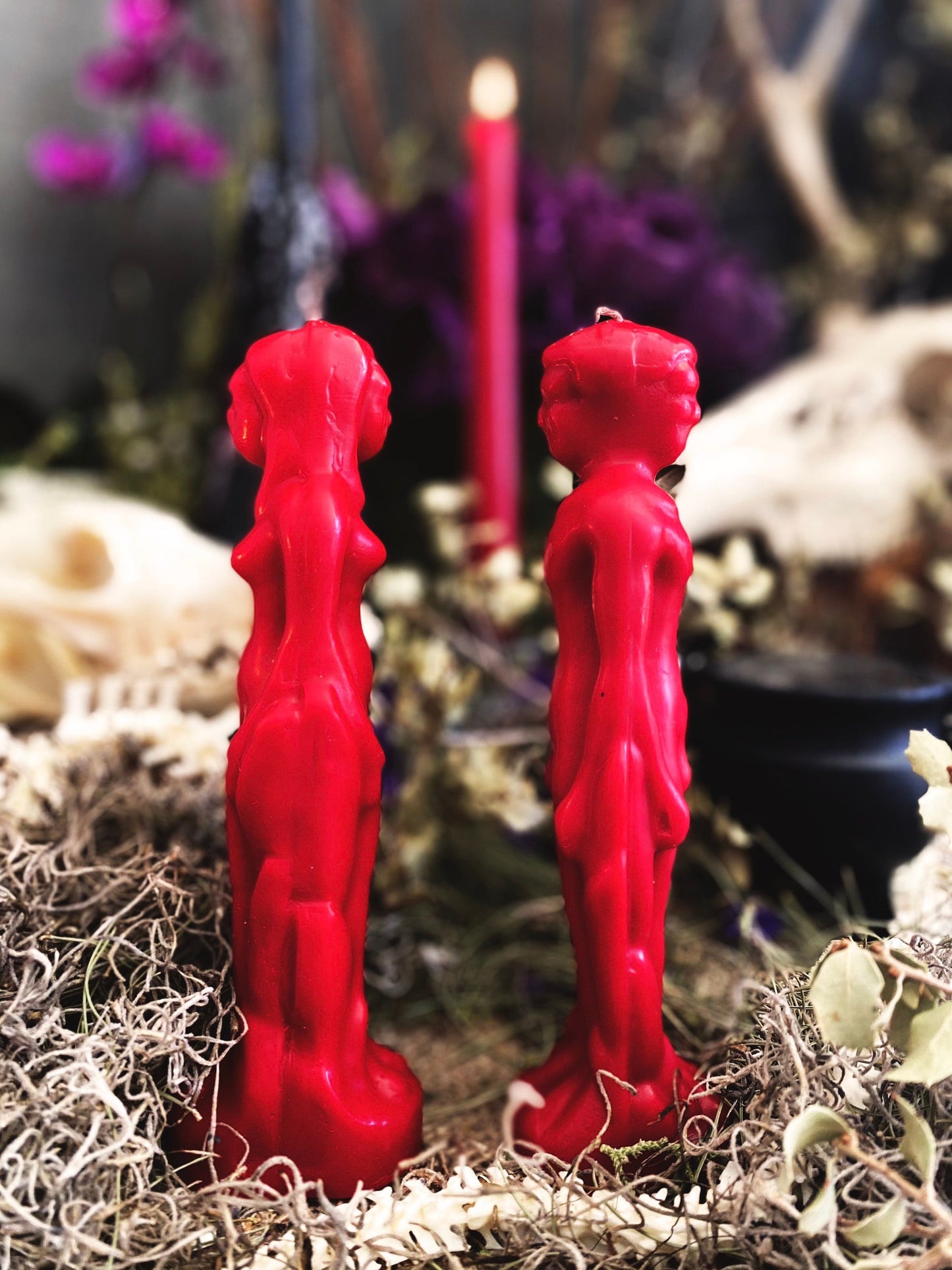 Two-Faced Female or Male Figure Candle + Backstabber + Gossiper + Undecided + Of Two Minds