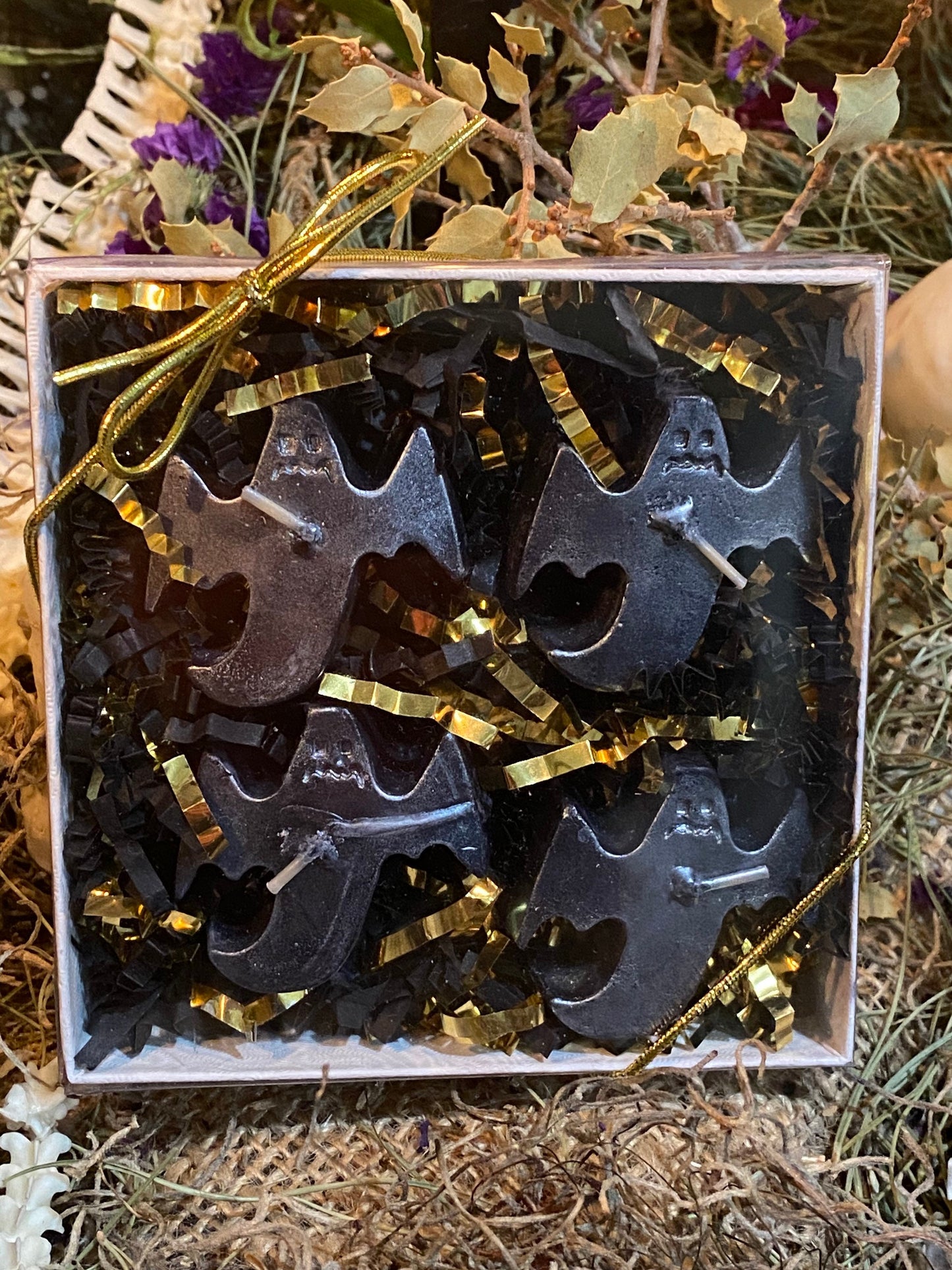 Ghost Tealight Candles + Gift Box + Haint + Spook + Samhain + Halloween