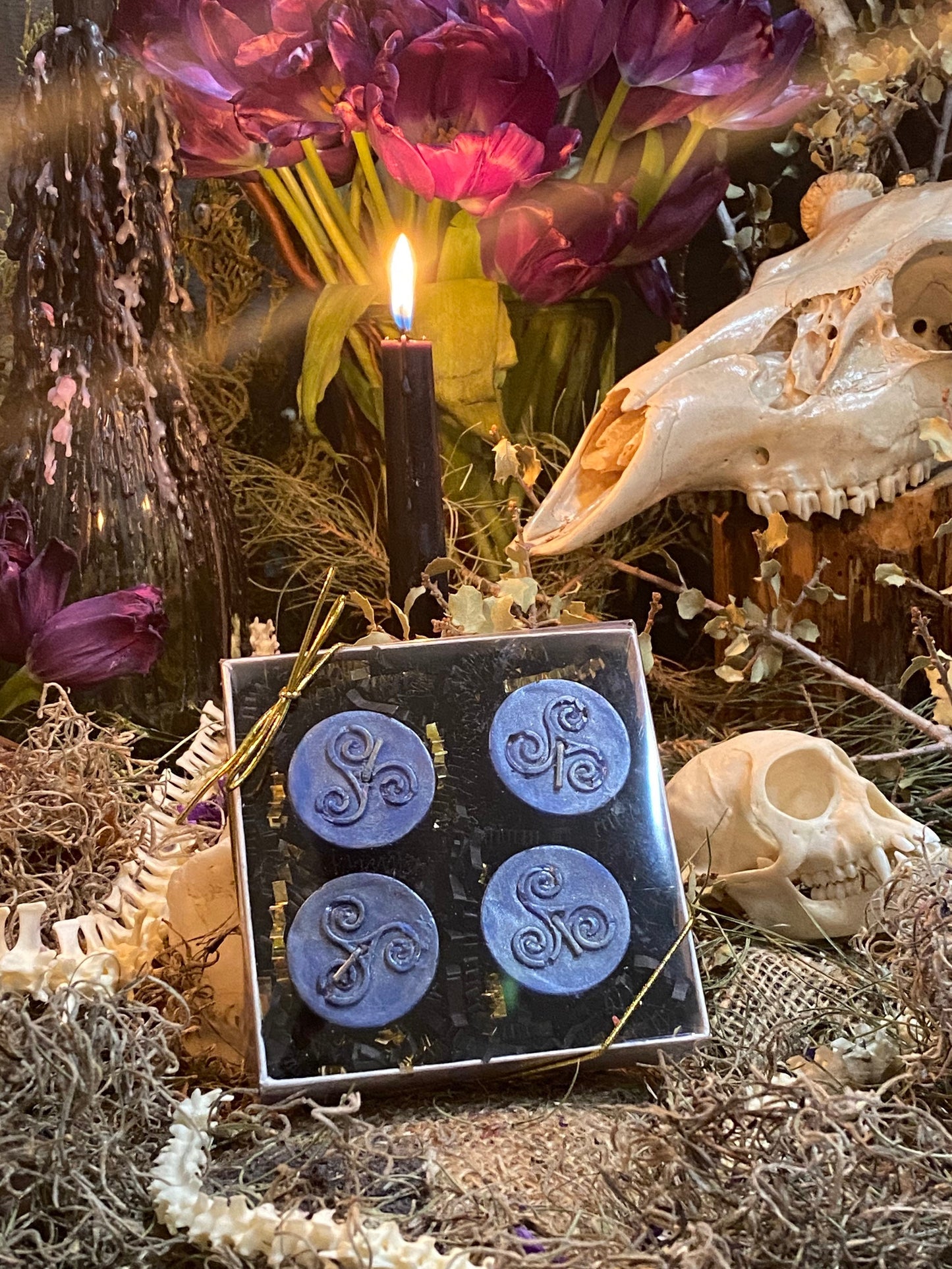 Triskele Tealight Candles in Gift Box