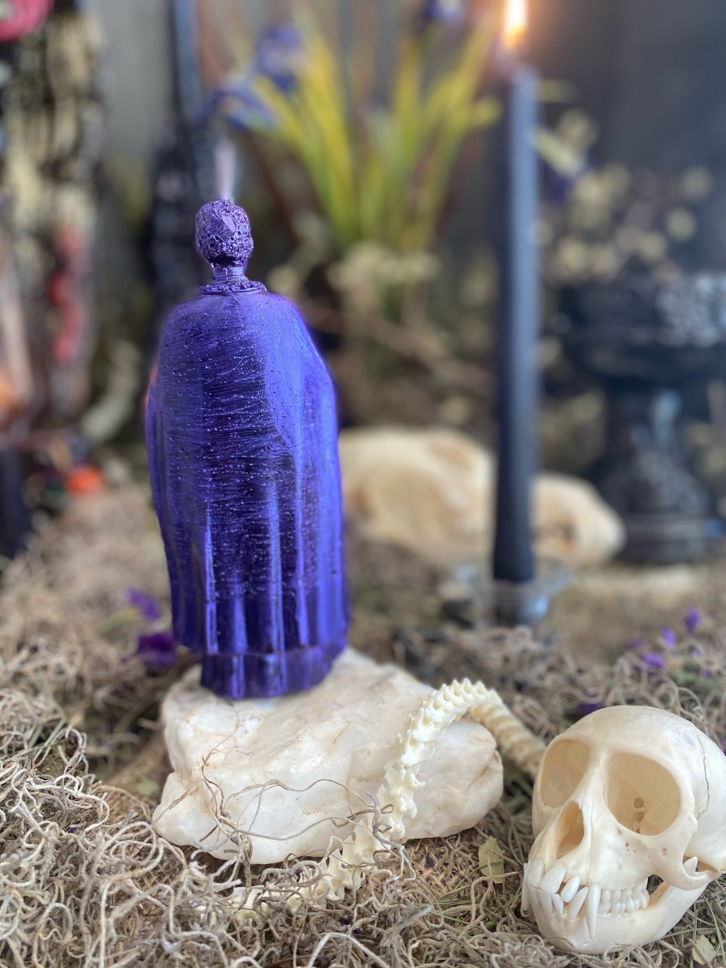 Baron Samedi Figure Candle + Blessed + Fixed Protection + Justice + Healing + Money