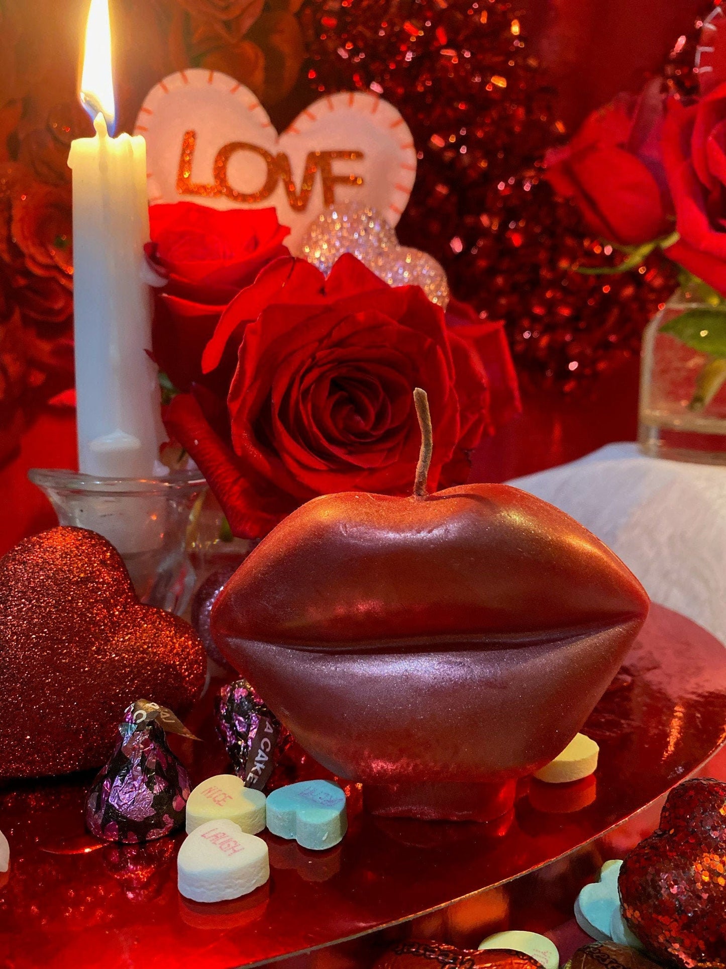 Lips Candle + Great for Kiss Me Now! Workings
