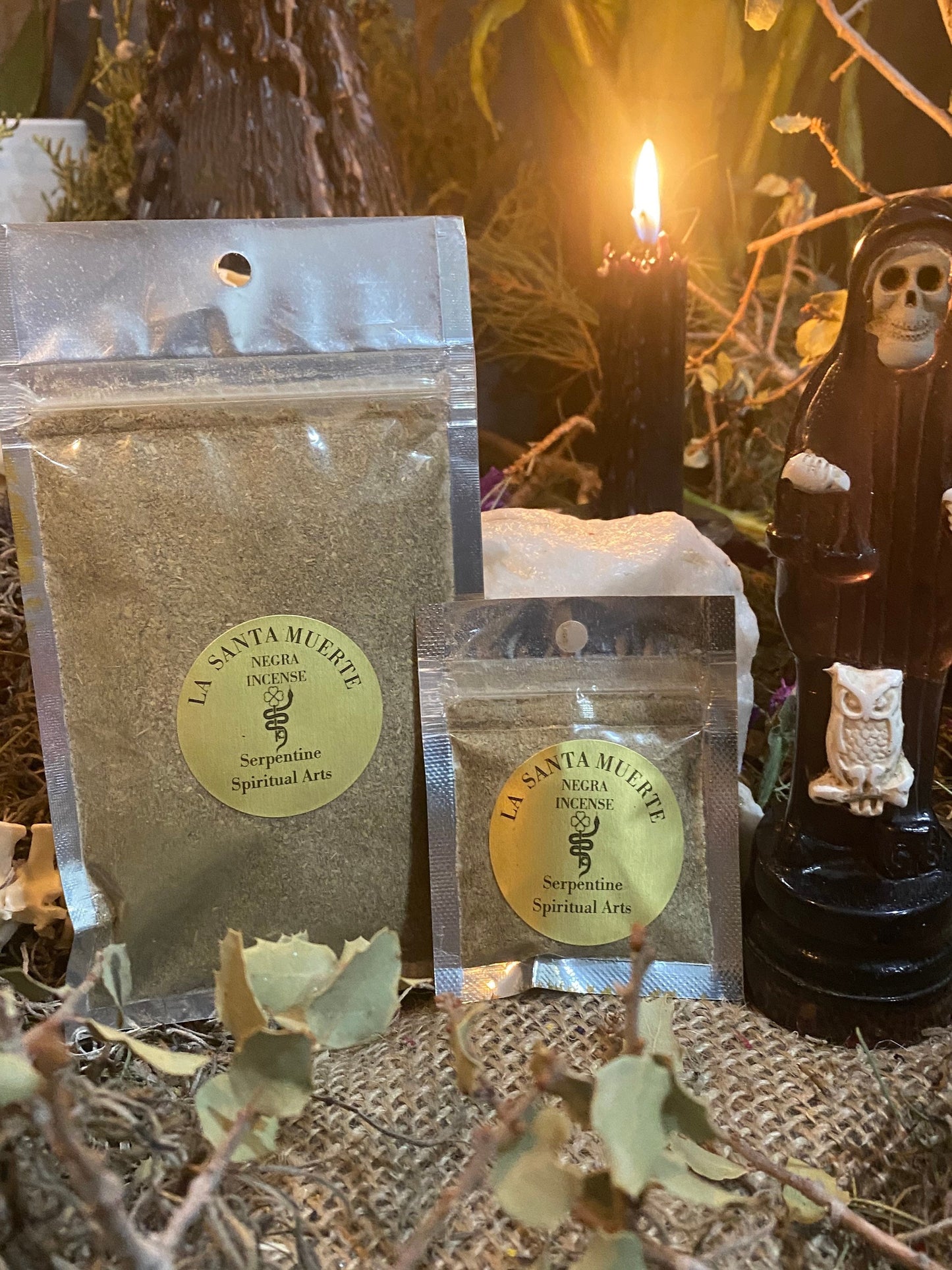 Santa Muerte Negra Incense + Hand Blended + Sahumerio