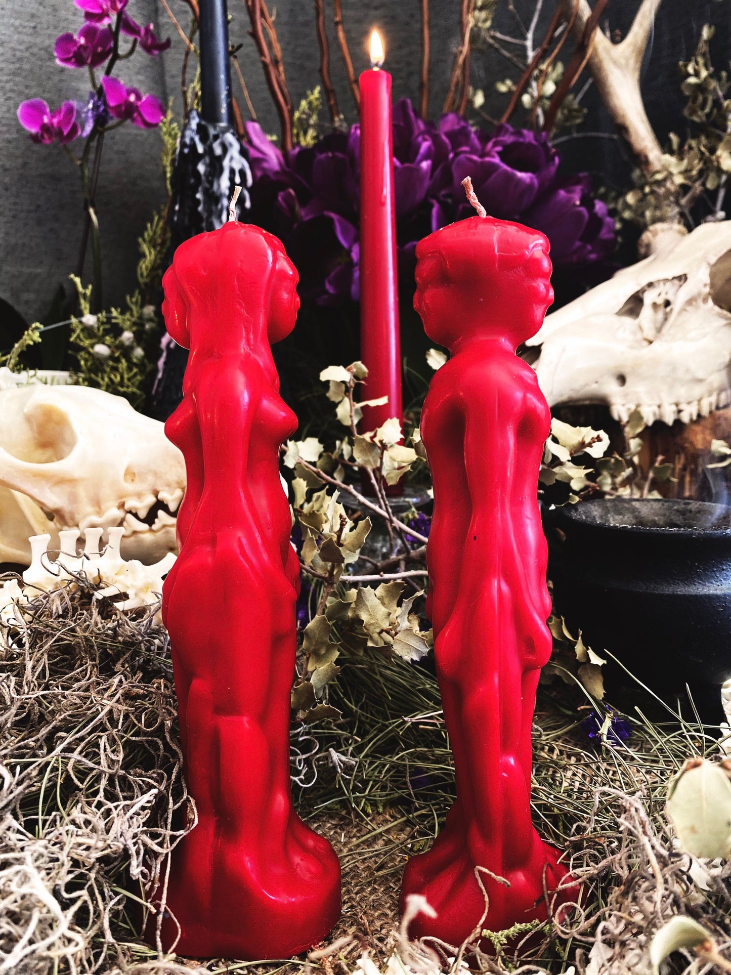 Two-Faced Female or Male Figure Candle + Backstabber + Gossiper + Undecided + Of Two Minds