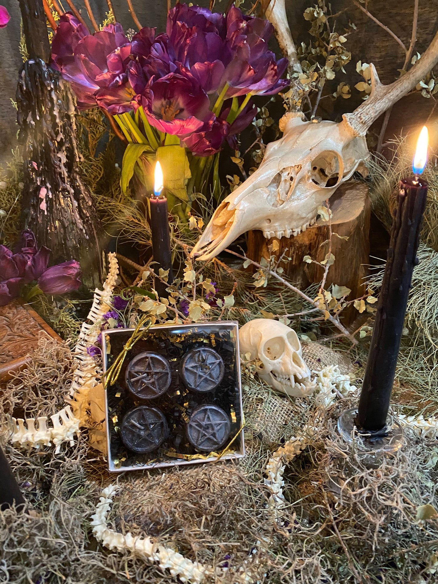 Pentacle Tealight Candles in Gift Box