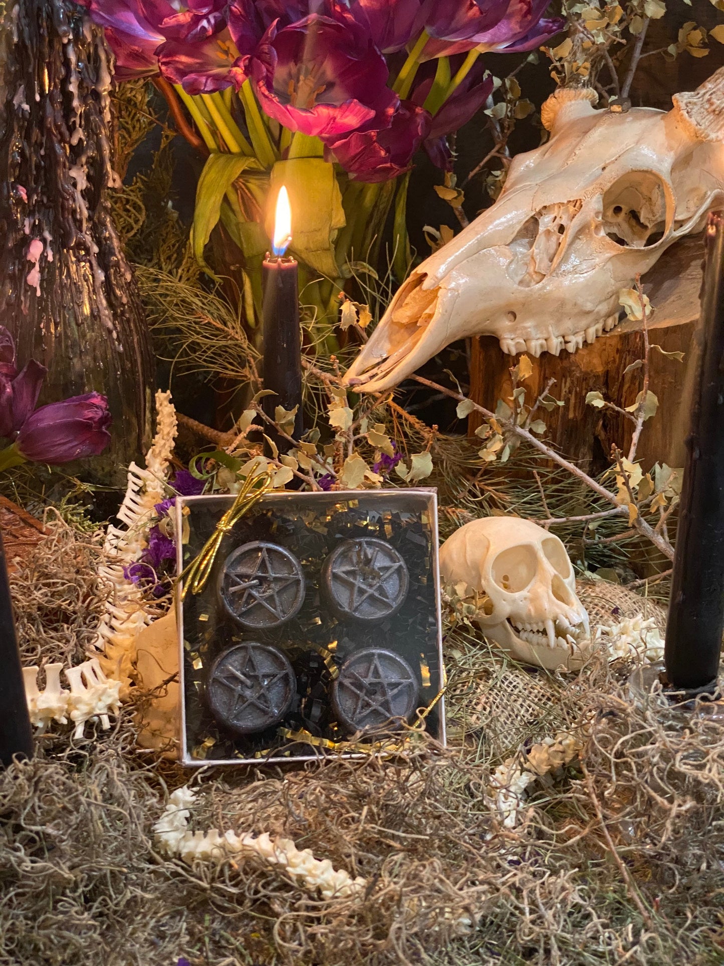 Pentacle Tealight Candles in Gift Box