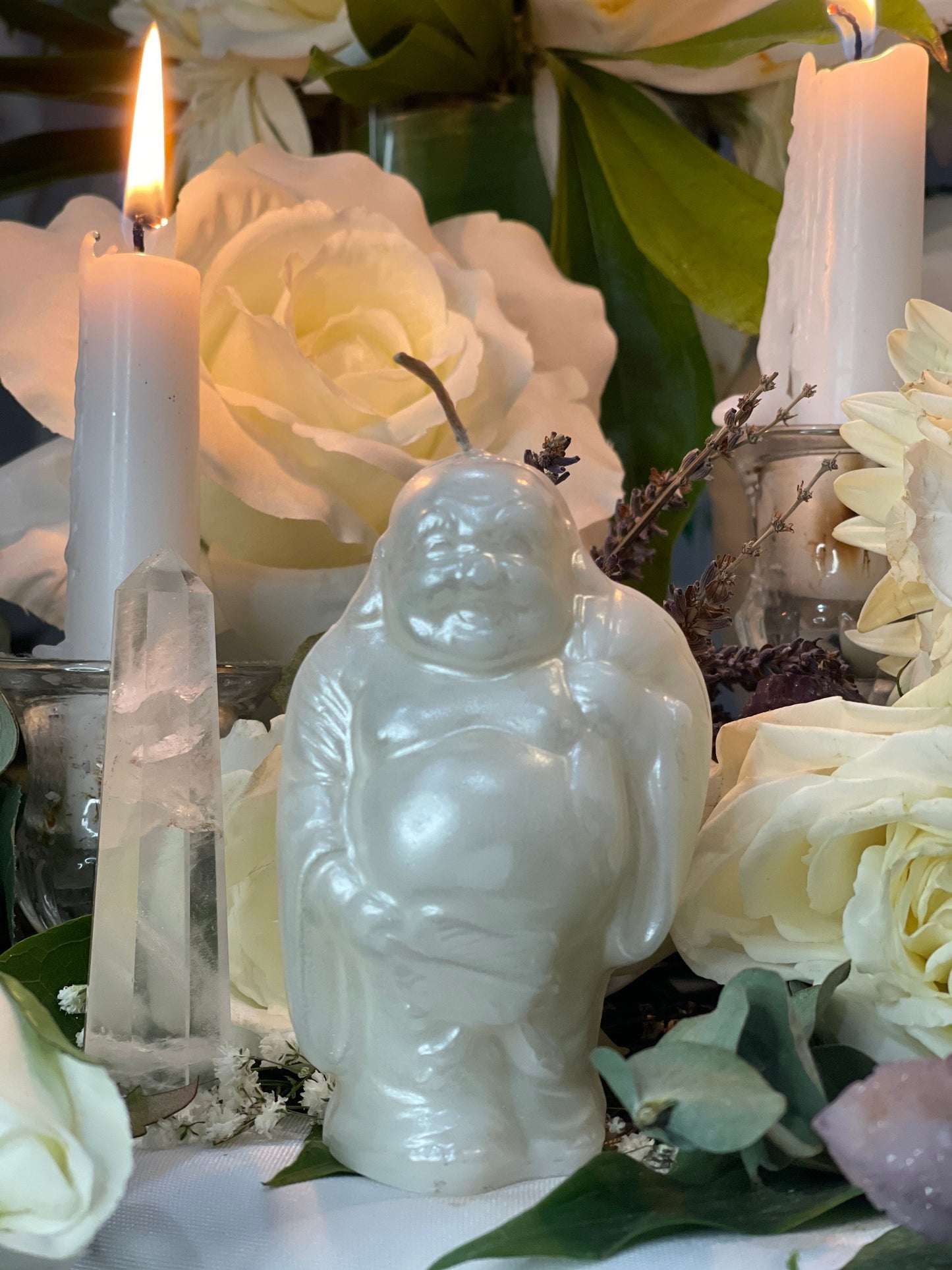 Lucky Buddha Candle + Prosperity + Spirituality + Money