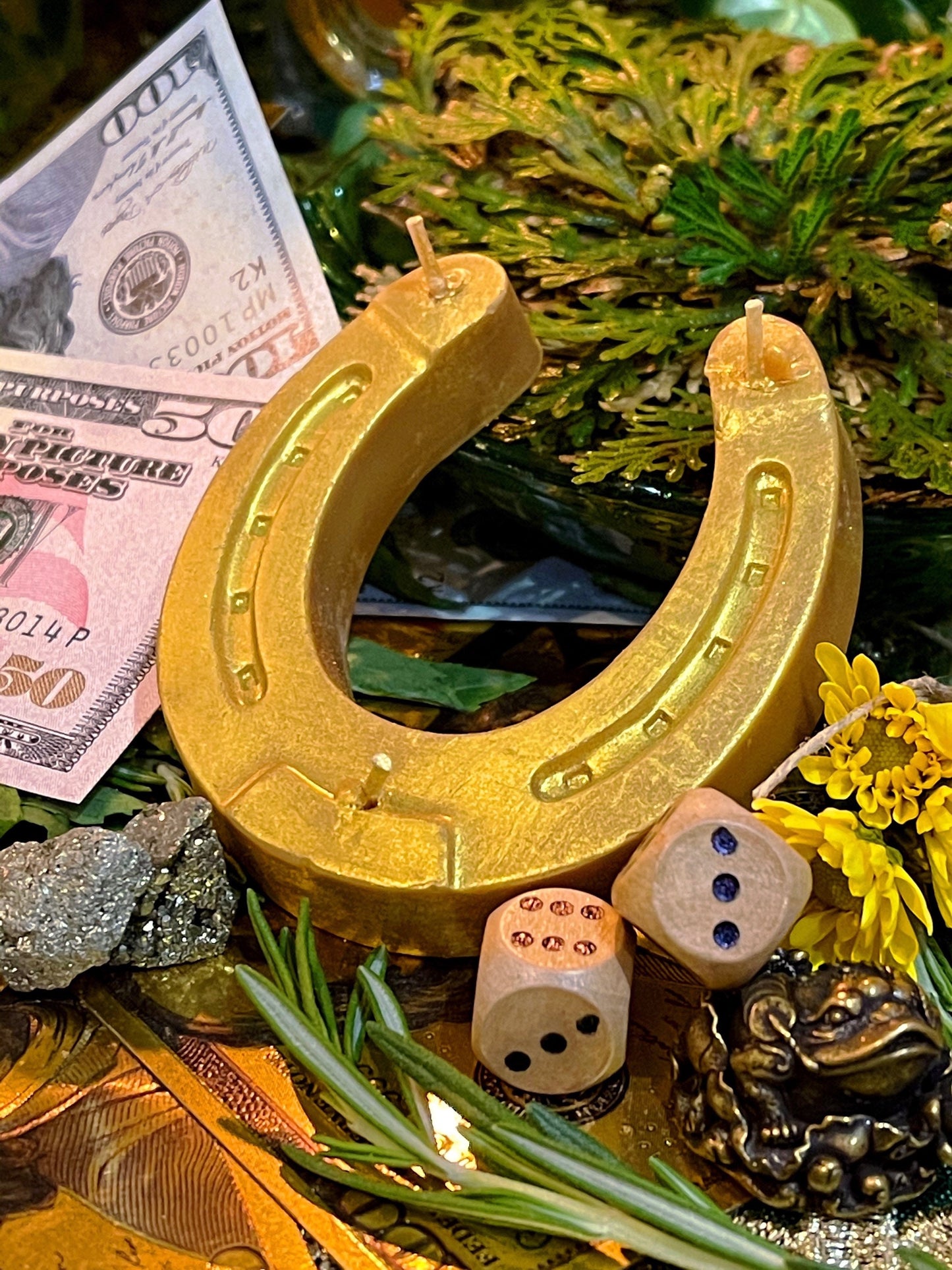 Lucky Horseshoe Candle + Gambling