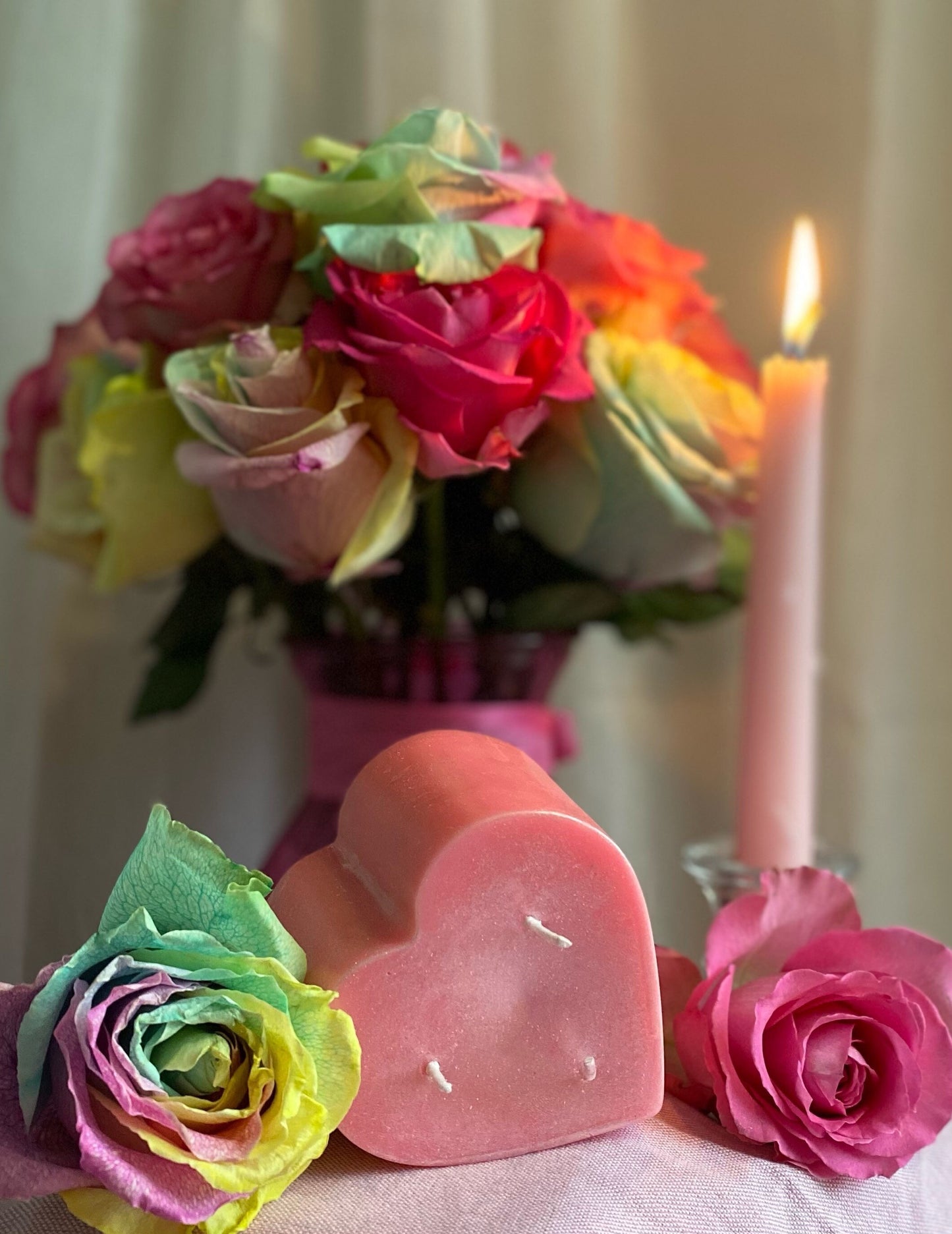 Heart Candle for Love and Friendship
