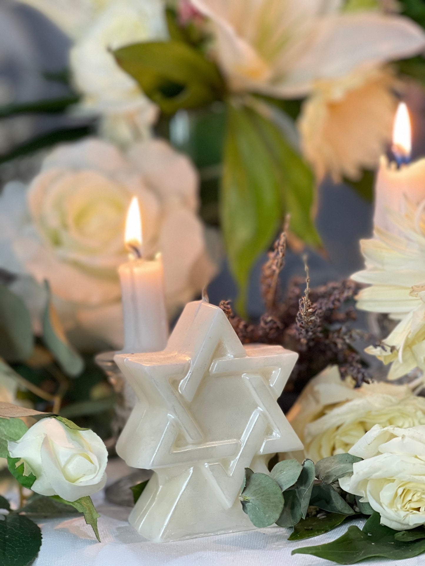 Star of David Candle + Jewish + Blessings + King Solomon + Spirituality