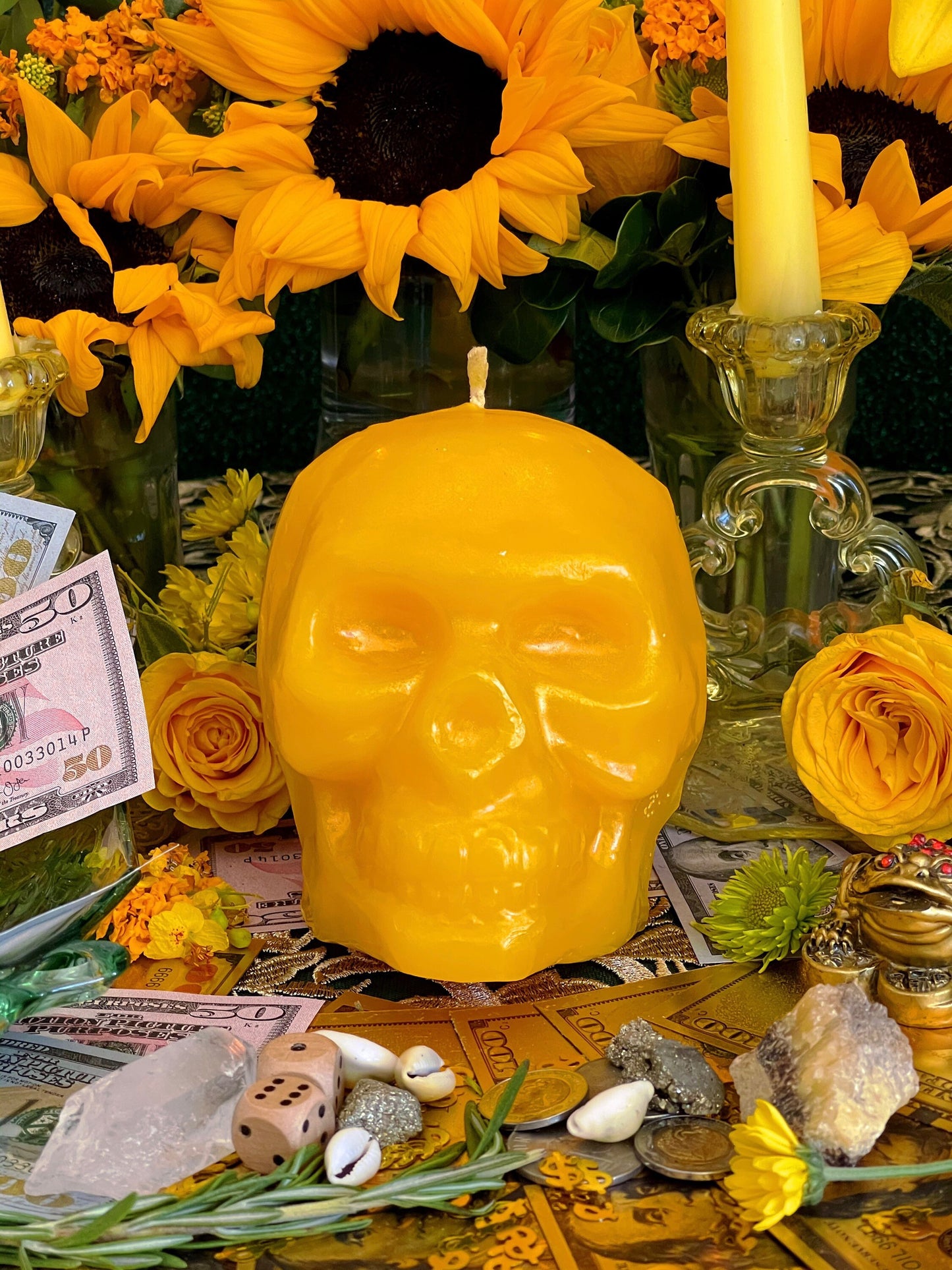 Large Skull Candle