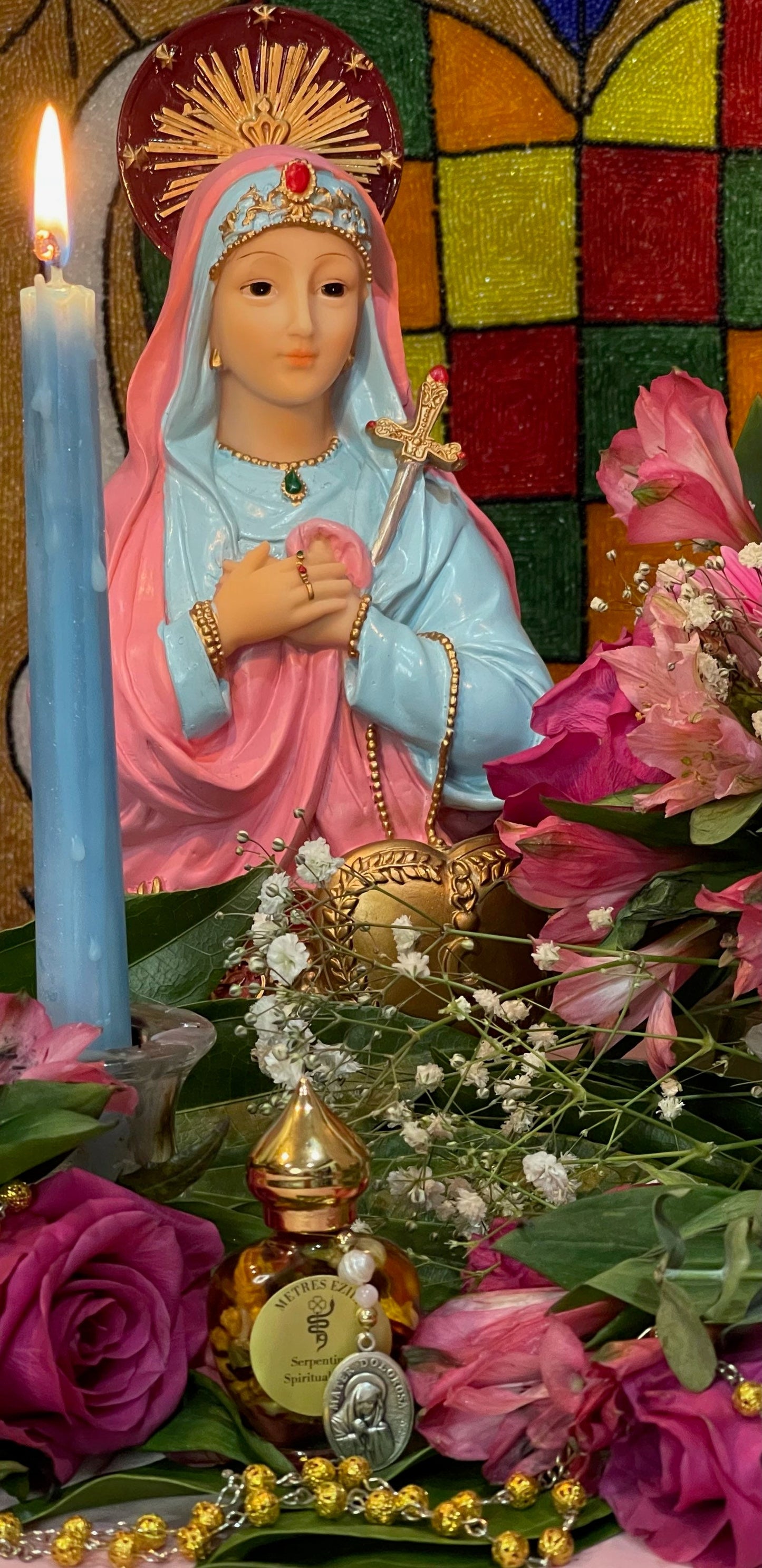 Metres Ezili Freda Bust Candle + Metresili + Blessed + Fixed + 24K Gold