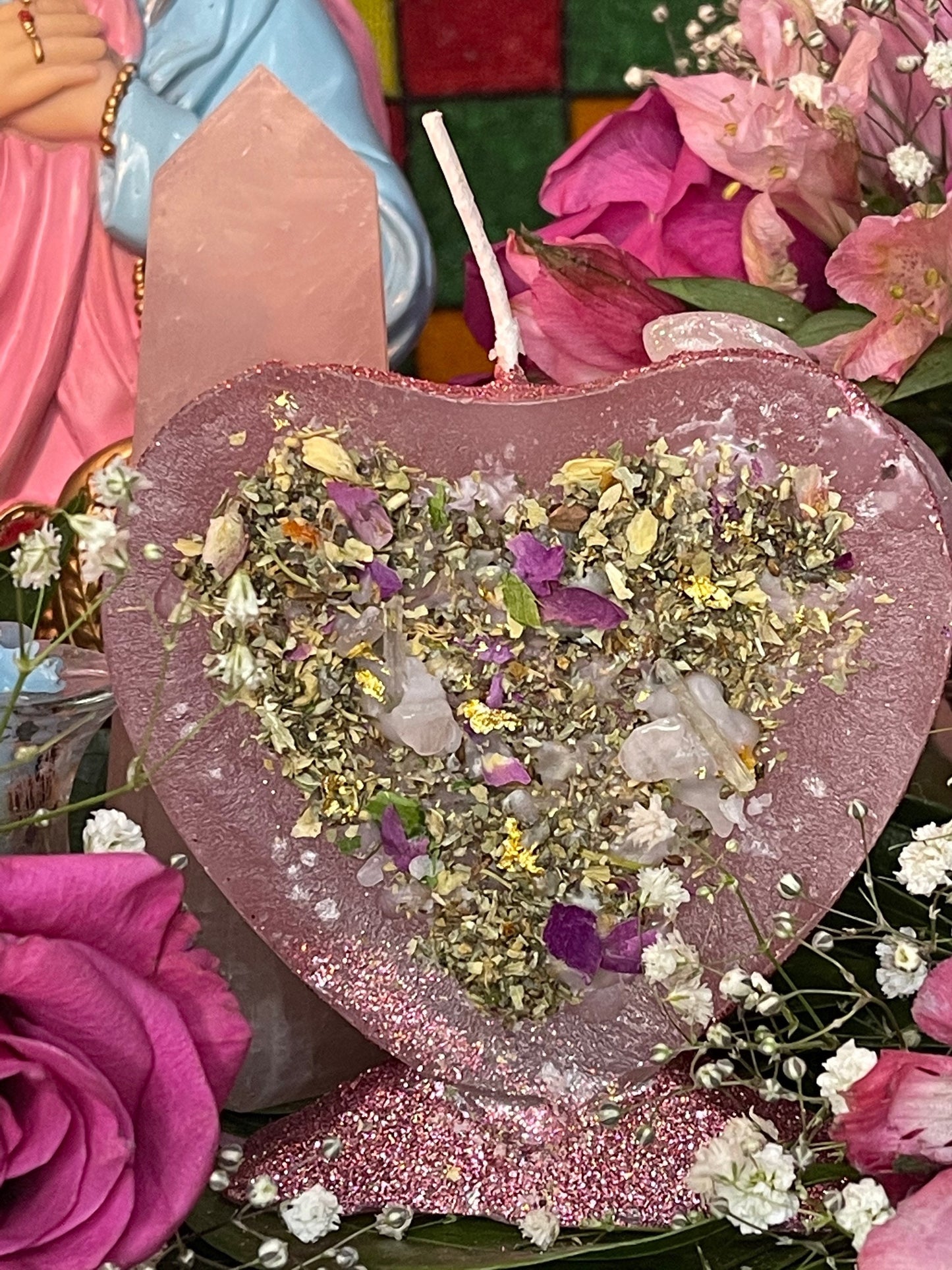 Metres Ezili Freda Heart Candle + Metresili + Blessed + Fixed + 24K Gold
