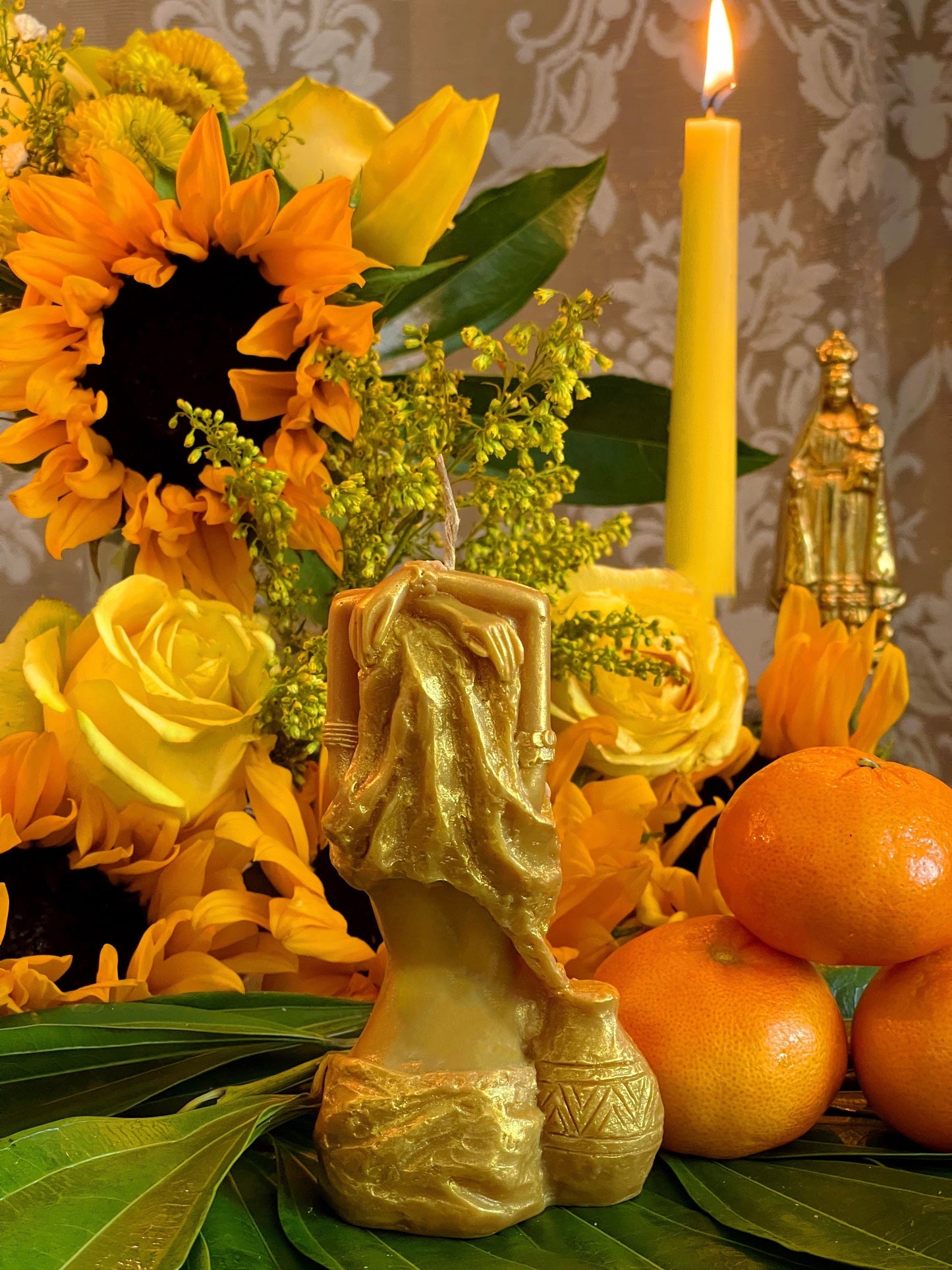 Oshun Candle + African Spirit of Love & Prosperity + Ochun Energy + Orisha + Santeria + Ifa + Yoruba + Lukumi + Santerismo