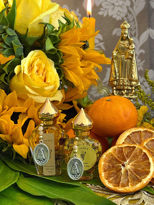 Ochun Oil + Oshun + Virgin de la Caridad del Cobre + Love + Wealth