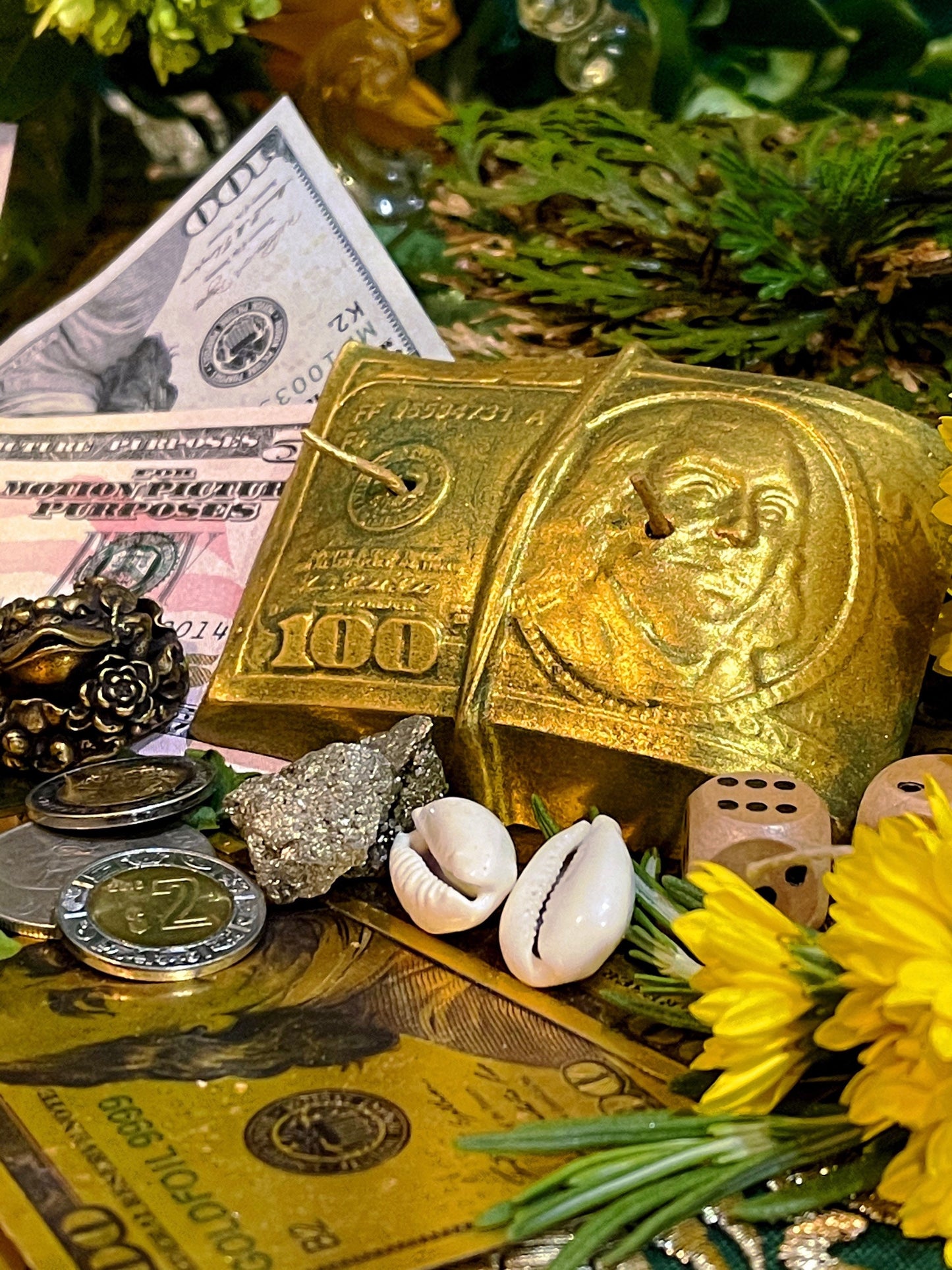 One Hundred Dollar Bill Candle + Money Drawing