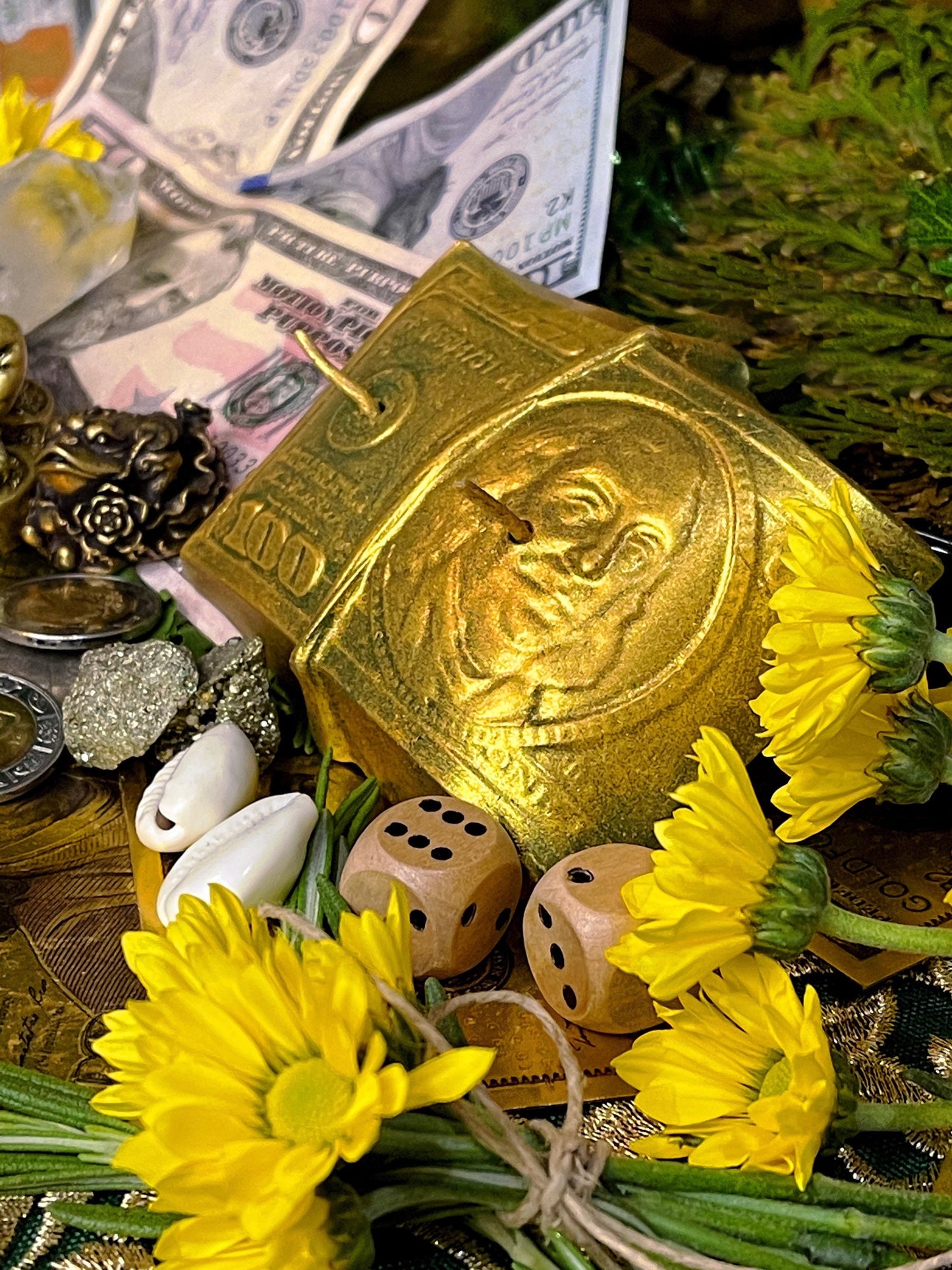 One Hundred Dollar Bill Candle + Money Drawing