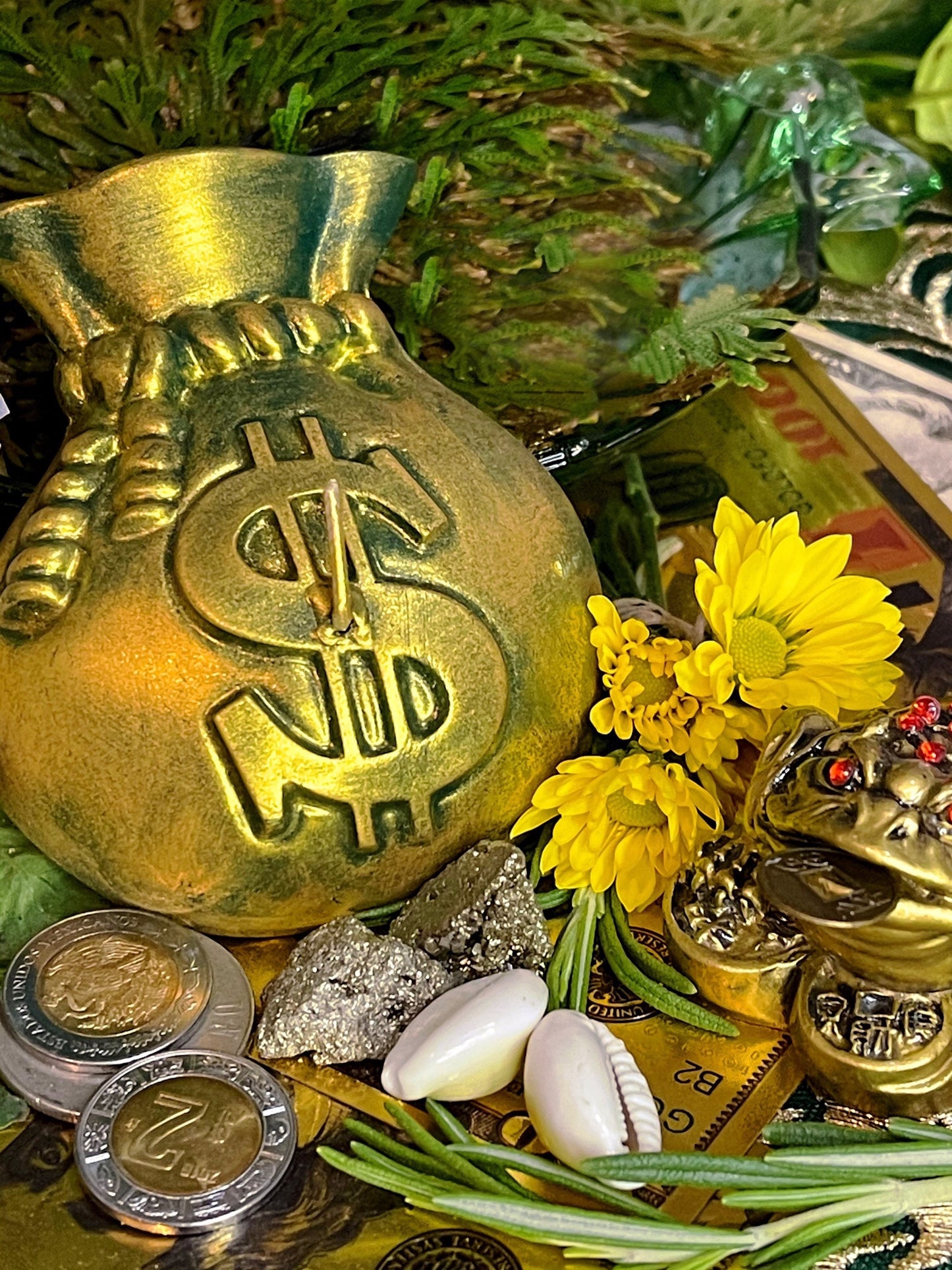 Money Bag Candle + Prosperity + Wealth