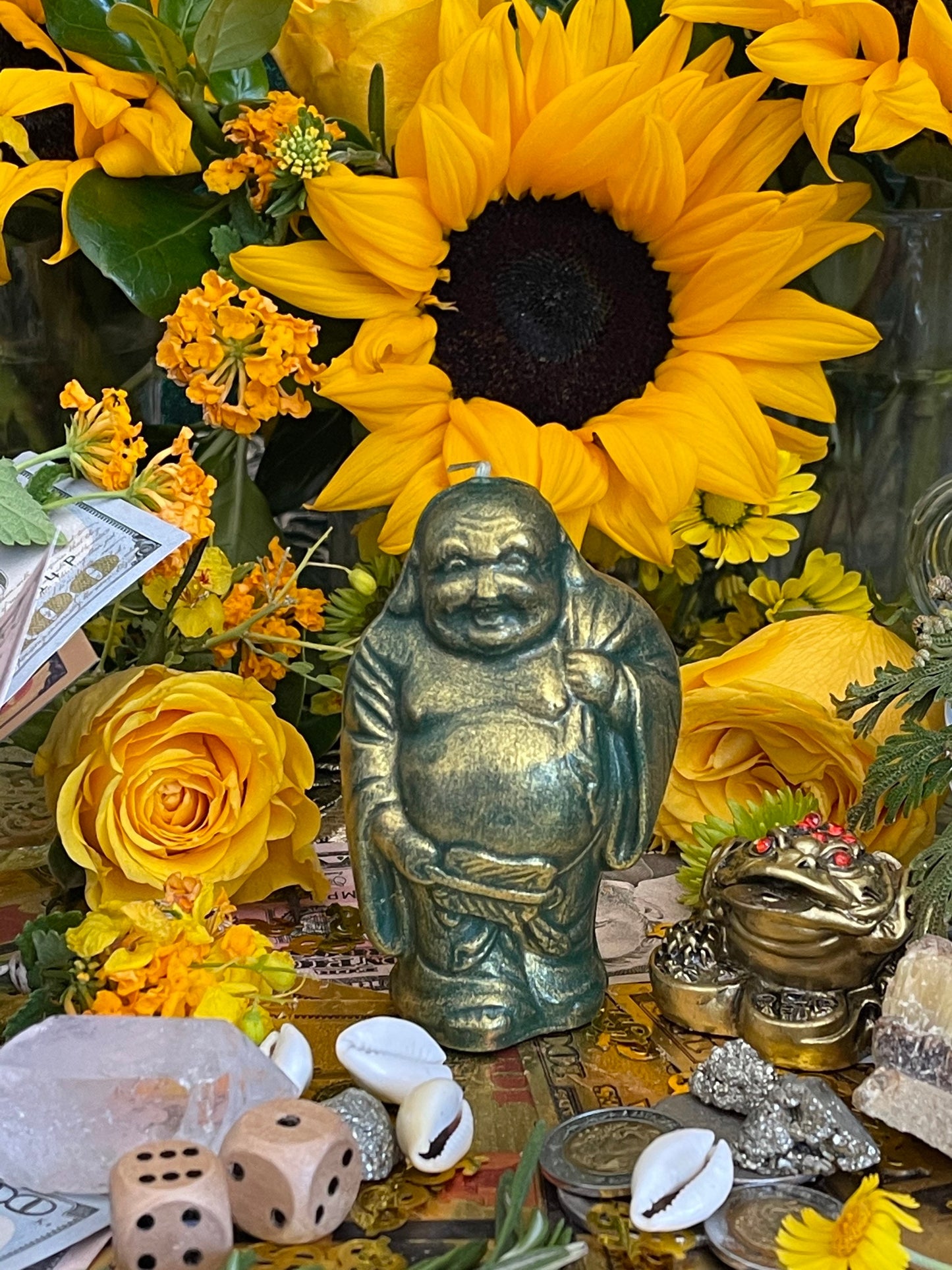 Lucky Buddha Candle + Prosperity + Spirituality + Money